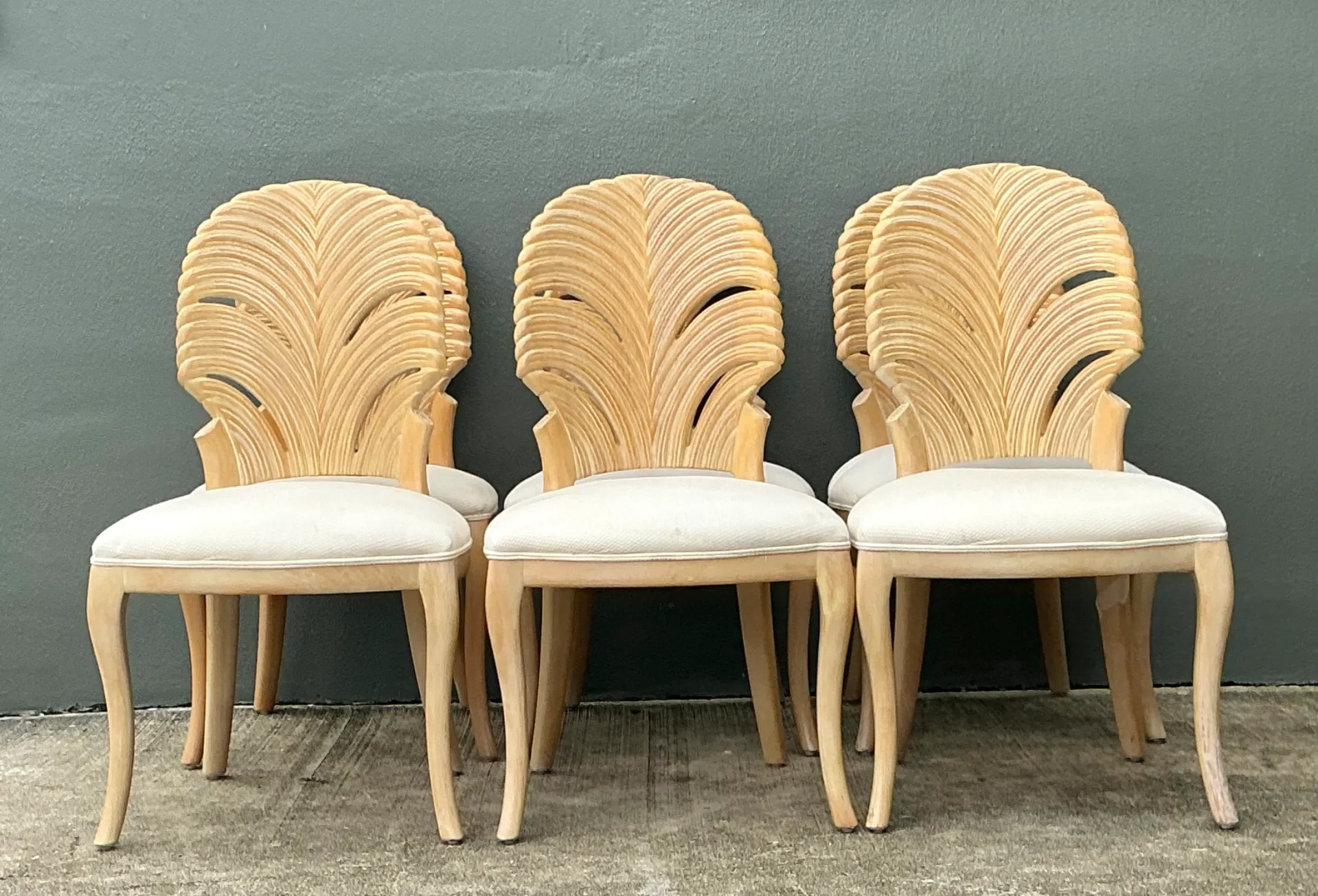 Vintage Sculptural Wood Dining Chairs - Set of Six — additional photo 3
