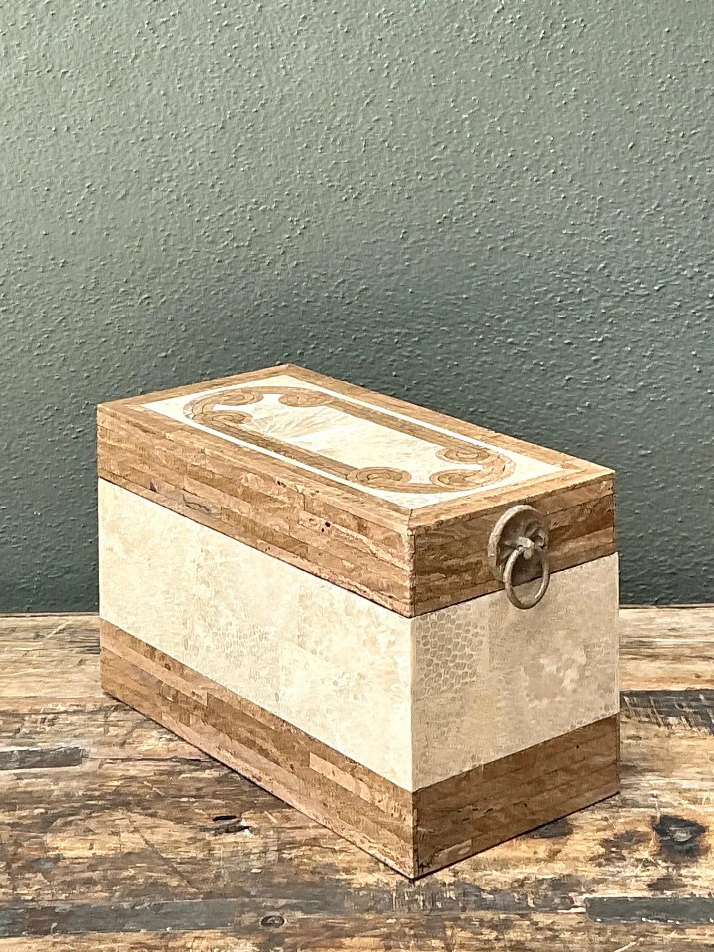 Vintage Tessellated Stone Box — additional photo 6
