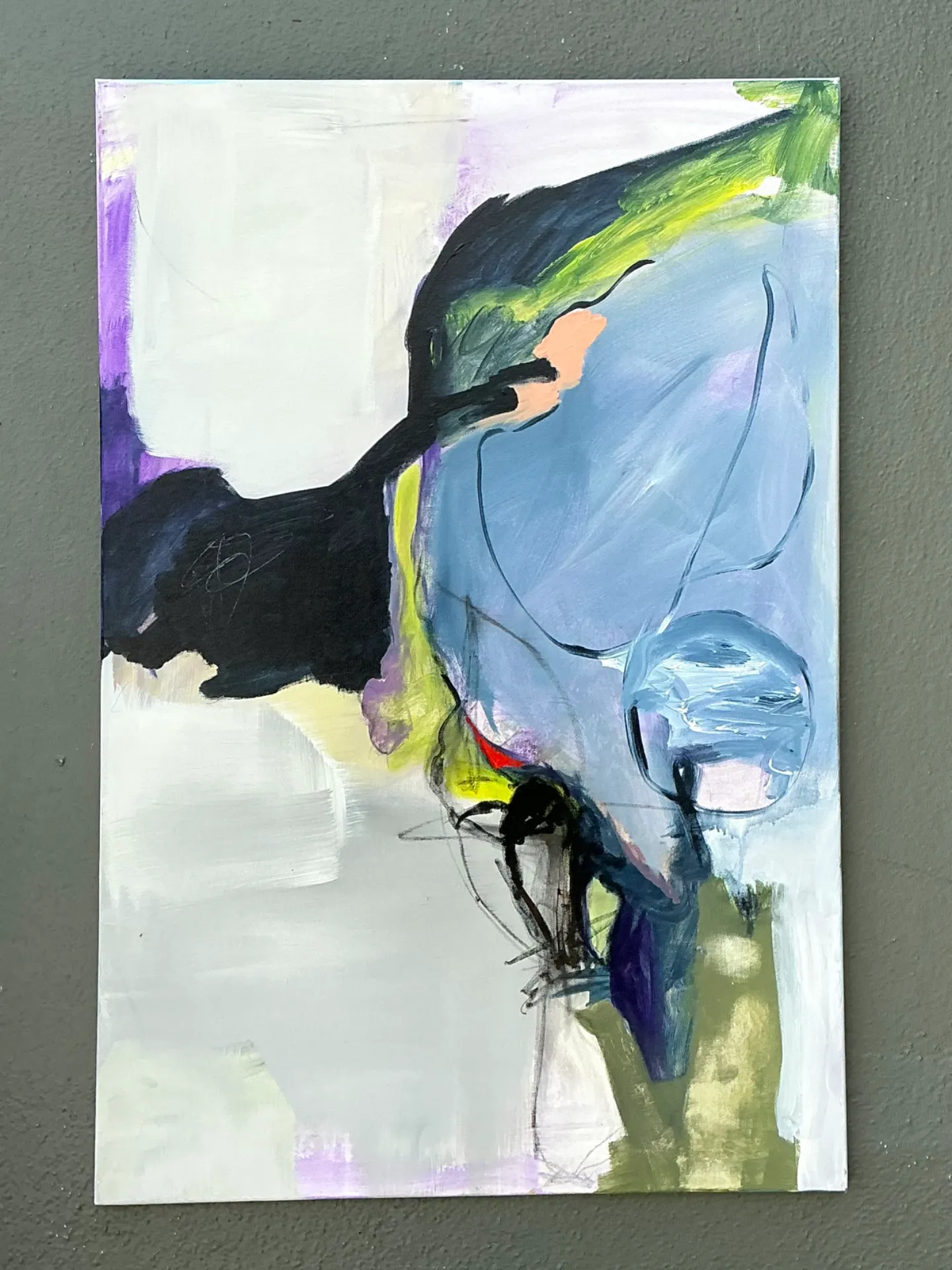 Vintage Abstract Expressionist Oil Painting on Canvas — additional photo 5