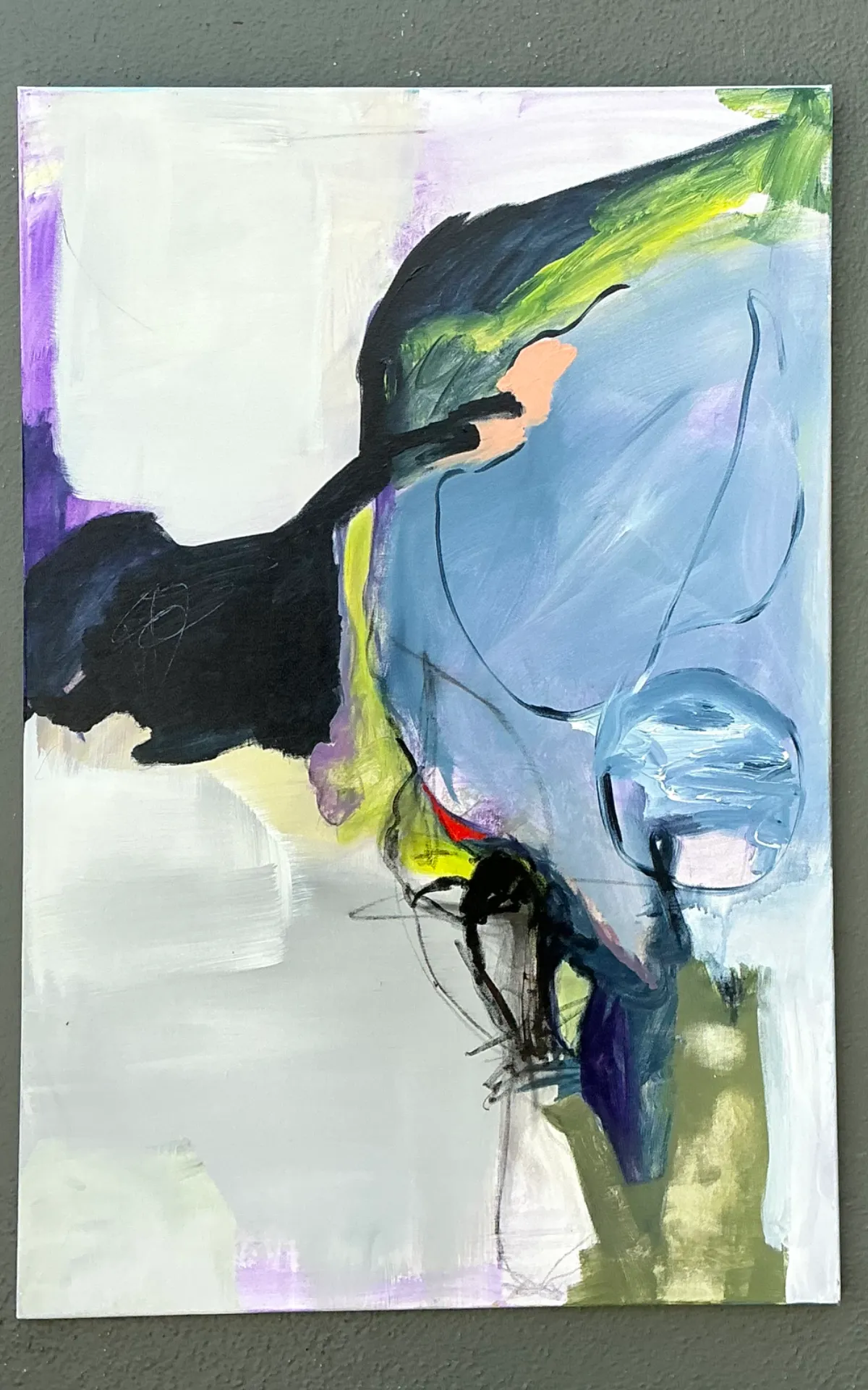 Vintage Abstract Expressionist Oil Painting on Canvas — additional photo 5
