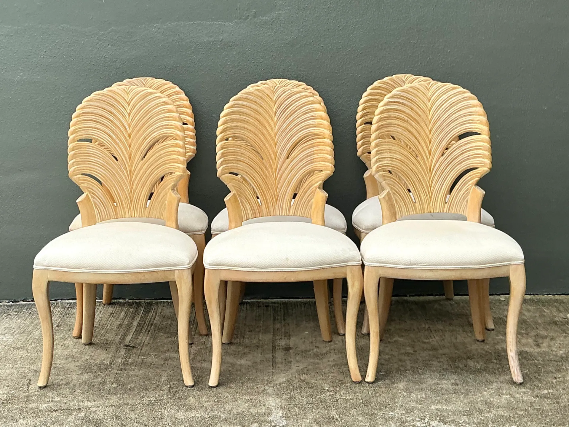 Vintage Sculptural Wood Dining Chairs - Set of Six — additional photo 7
