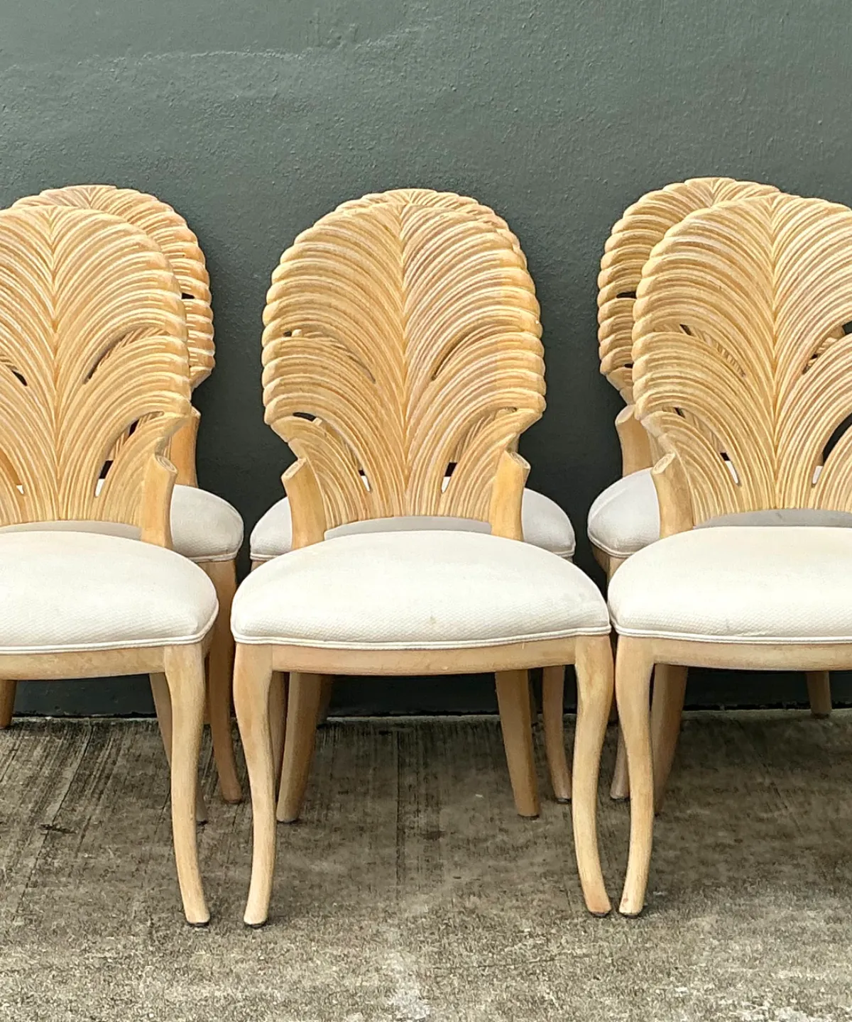 Vintage Sculptural Wood Dining Chairs - Set of Six — additional photo 7