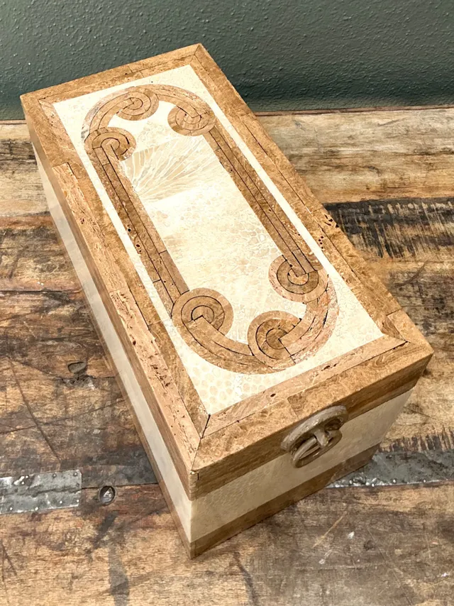 Vintage Tessellated Stone Box — additional photo 4