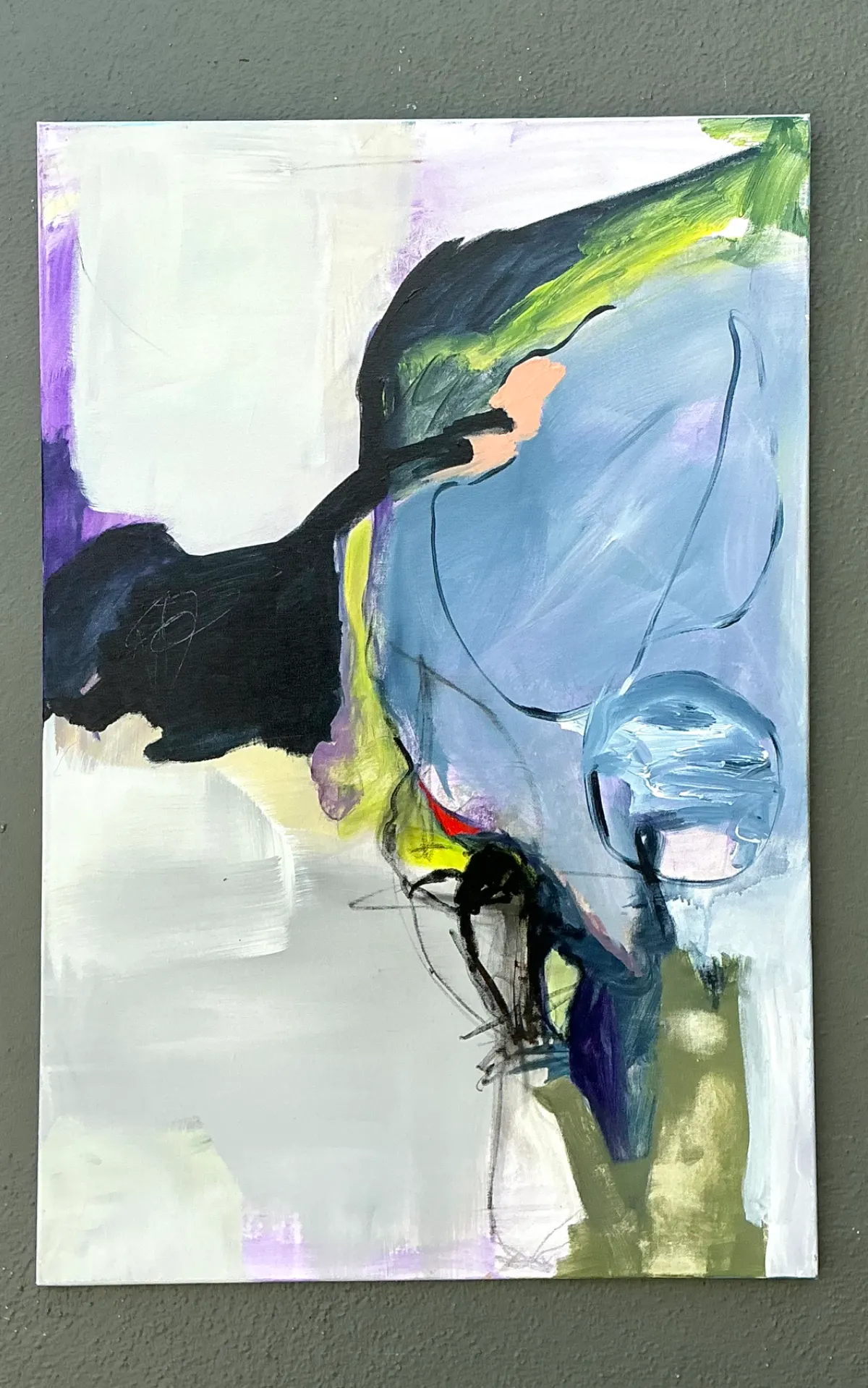 Vintage Abstract Expressionist Oil Painting on Canvas — additional photo 2