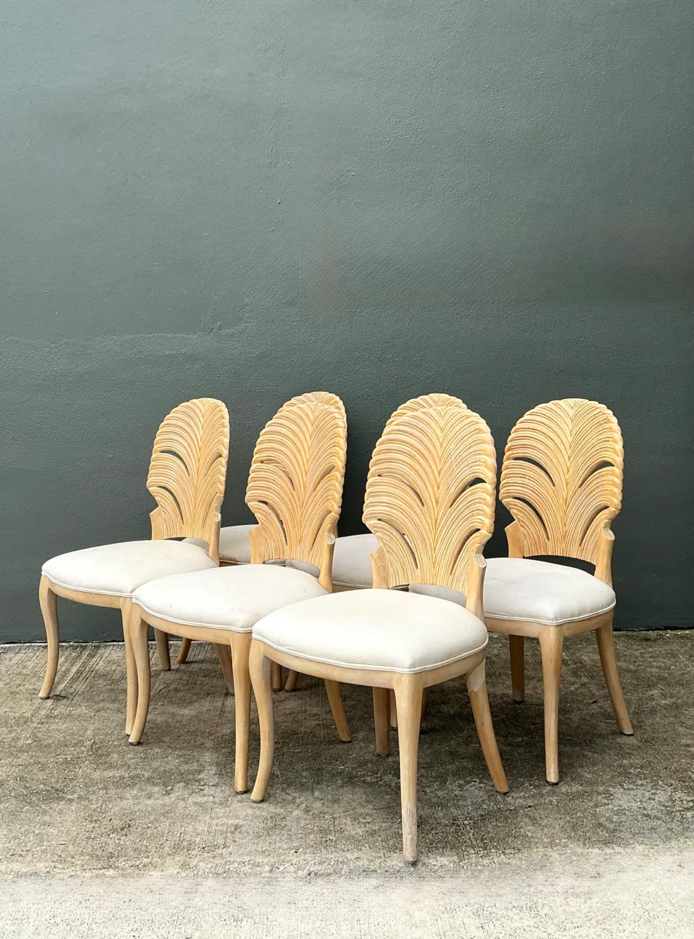 Vintage Sculptural Wood Dining Chairs - Set of Six — additional photo 4