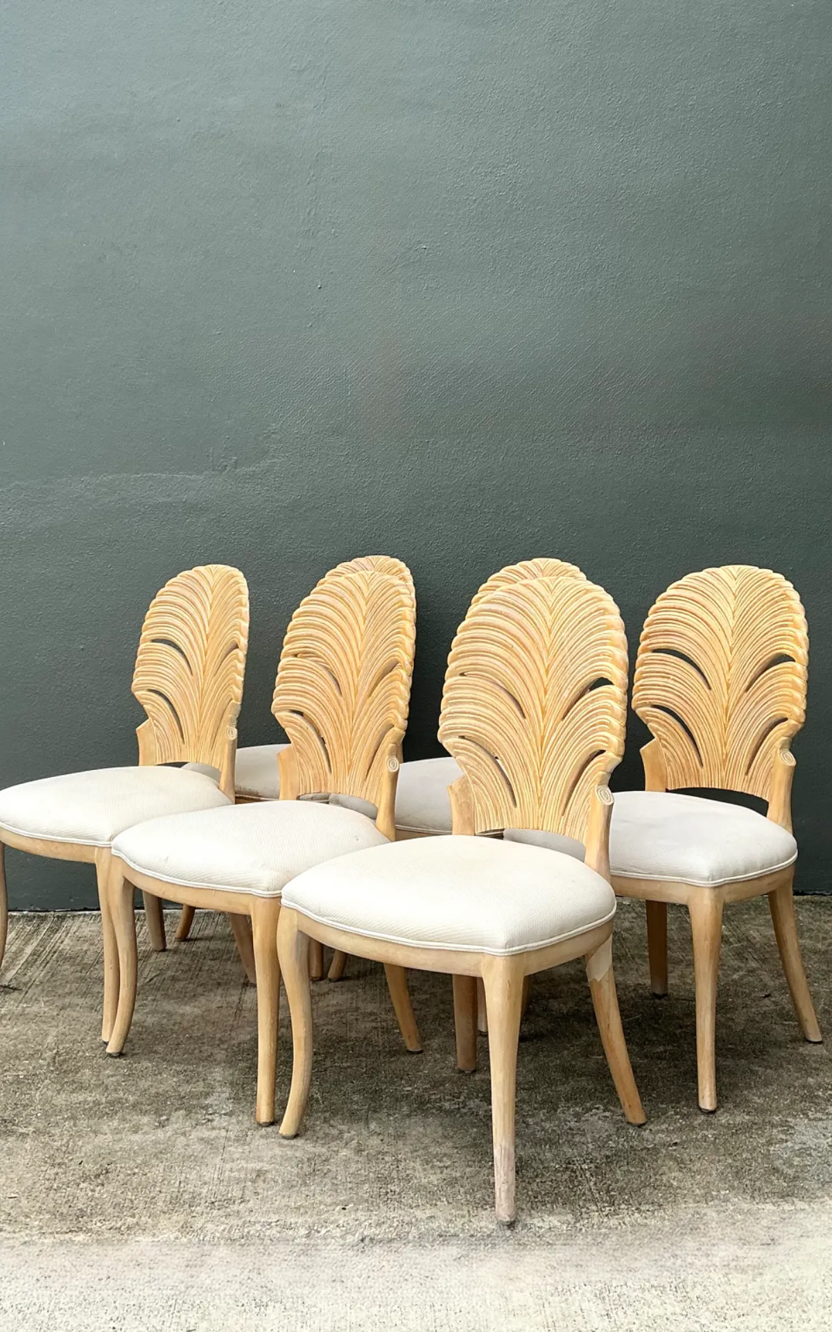 Vintage Sculptural Wood Dining Chairs - Set of Six — additional photo 4