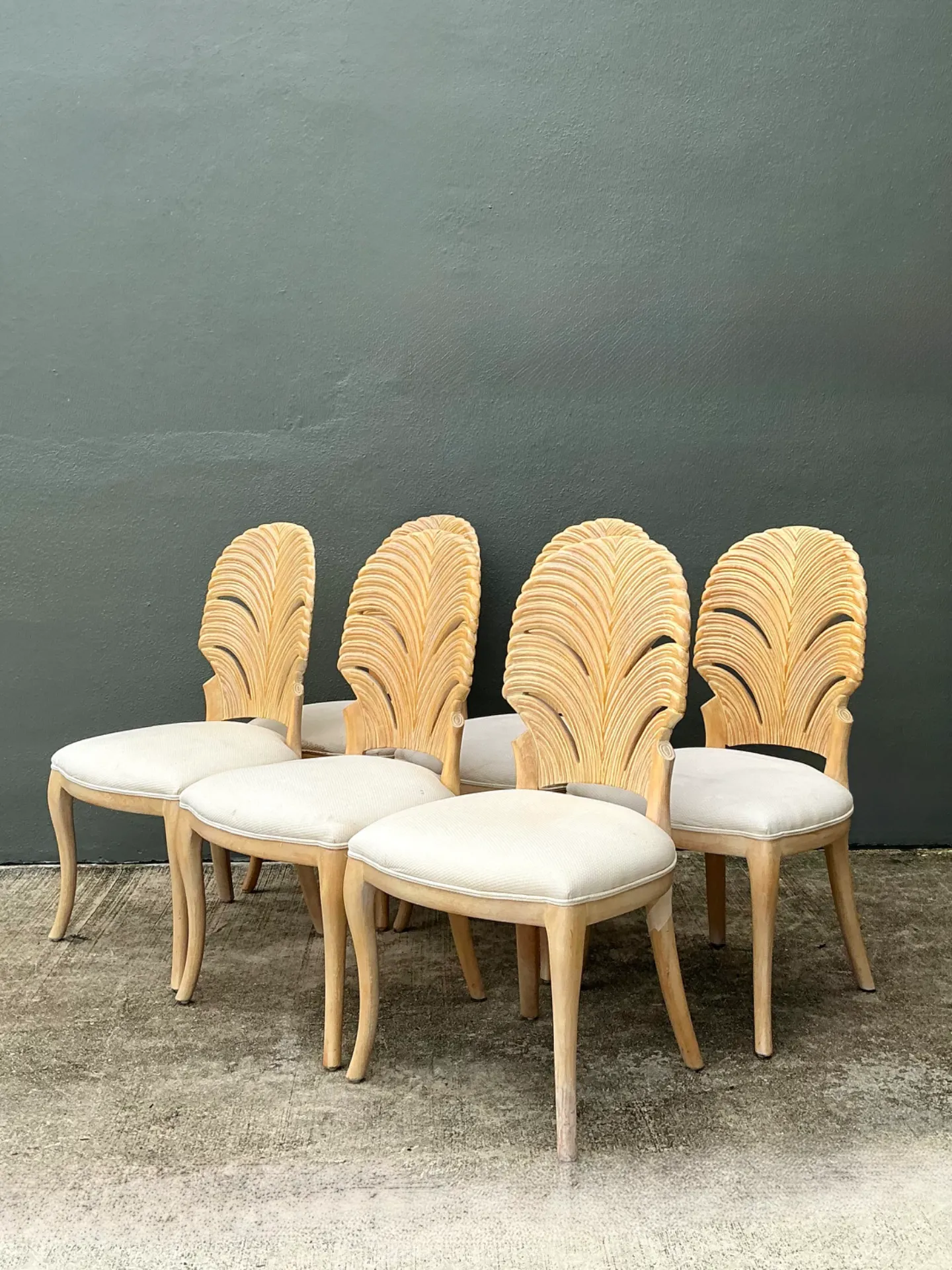 Vintage Sculptural Wood Dining Chairs - Set of Six — additional photo 2