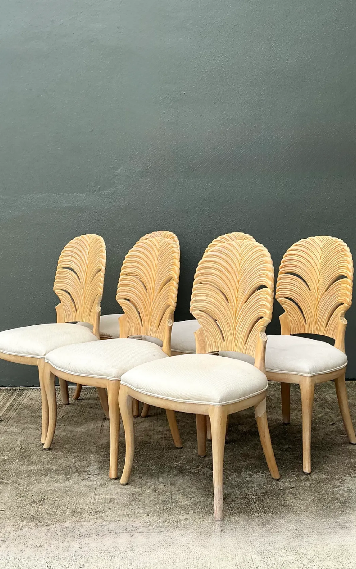 Vintage Sculptural Wood Dining Chairs - Set of Six — additional photo 2