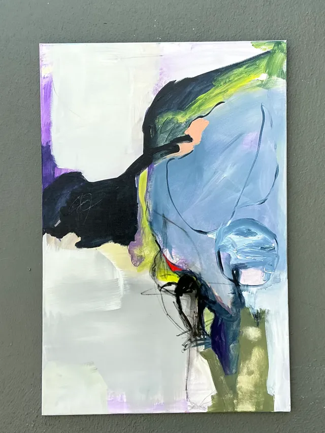 Vintage Abstract Expressionist Oil Painting on Canvas — additional photo 8