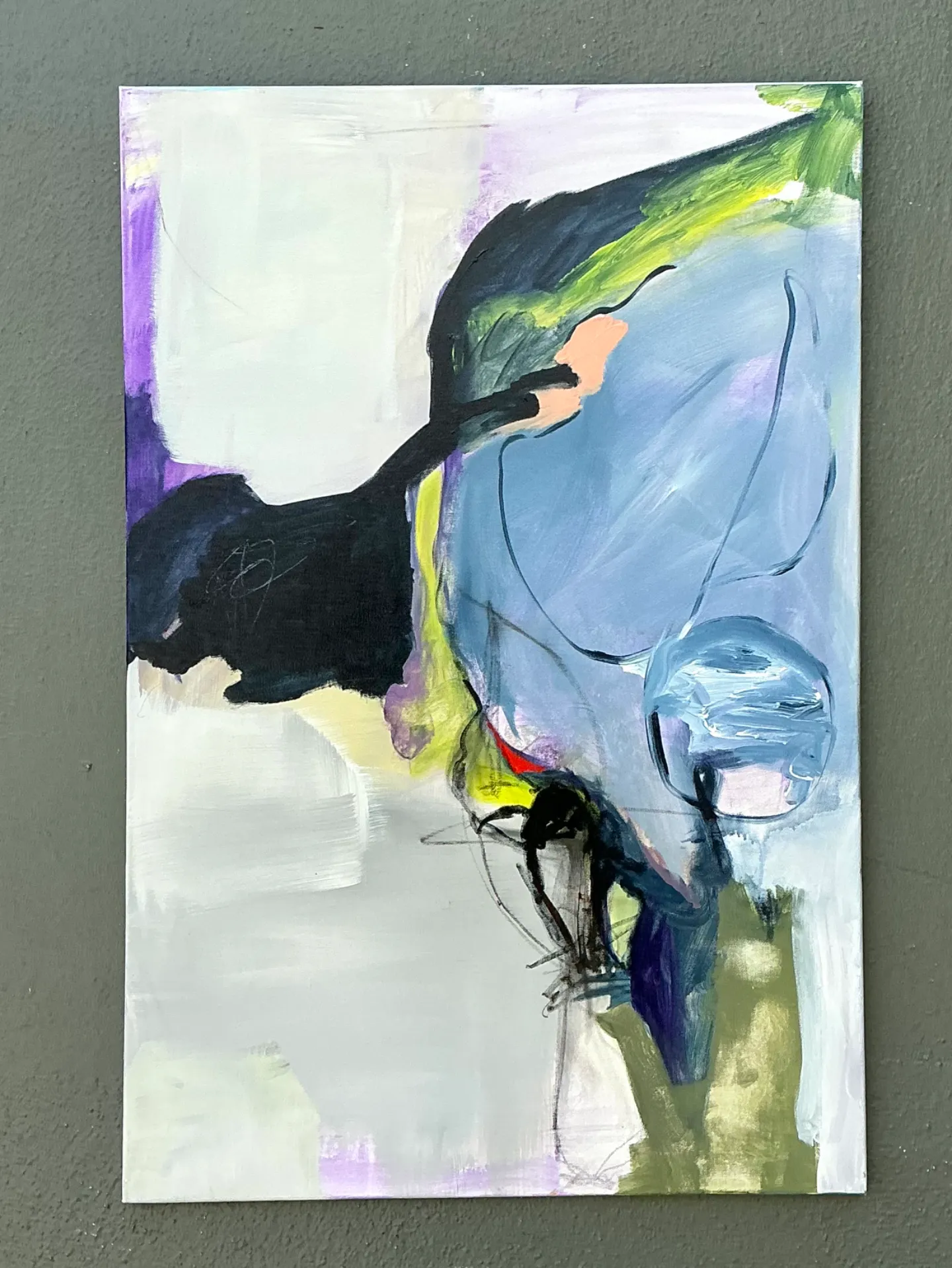 Vintage Abstract Expressionist Oil Painting on Canvas — additional photo 4