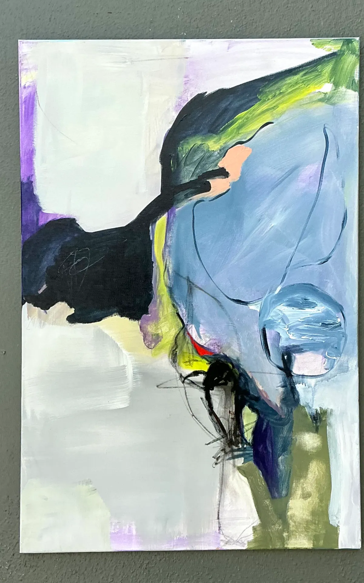 Vintage Abstract Expressionist Oil Painting on Canvas — additional photo 4