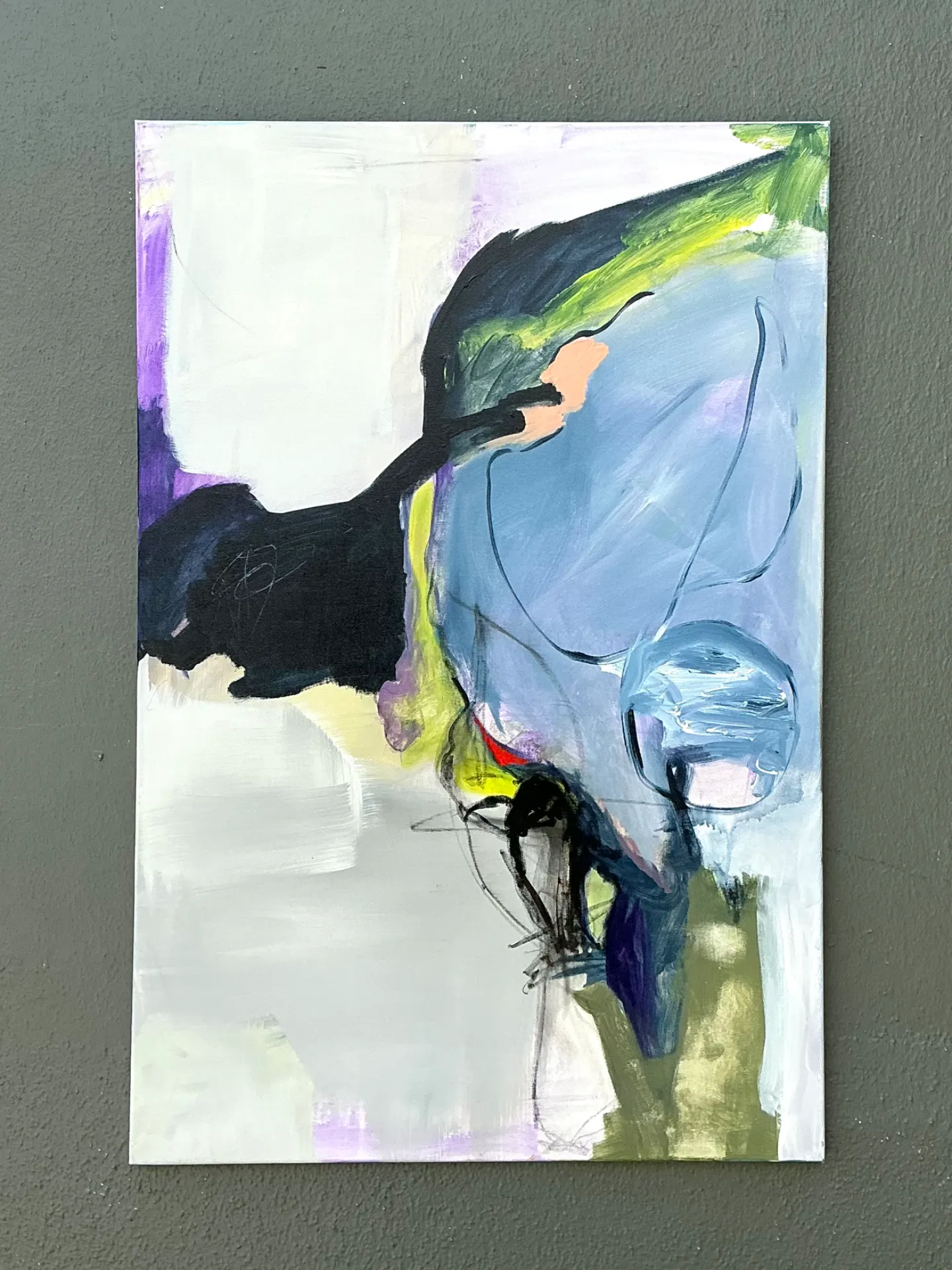 Vintage Abstract Expressionist Oil Painting on Canvas — additional photo 6