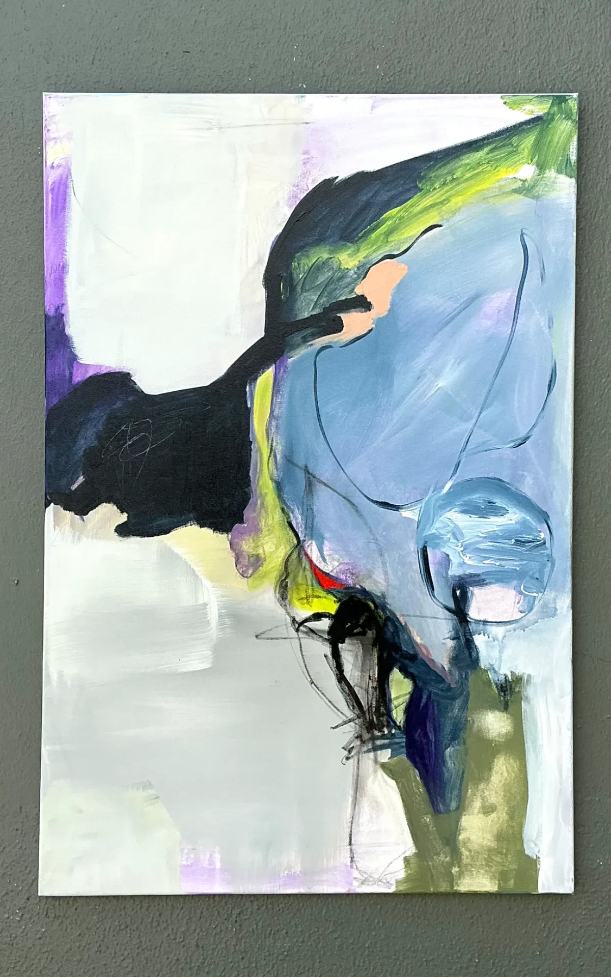 Vintage Abstract Expressionist Oil Painting on Canvas — additional photo 6