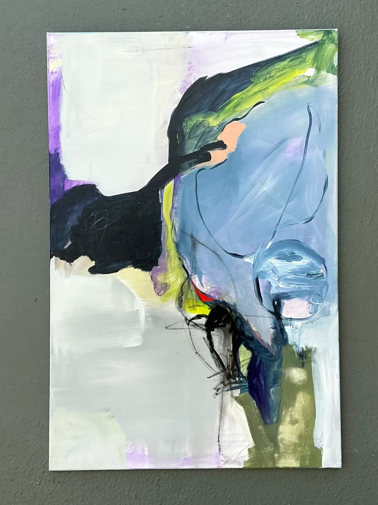 Vintage Abstract Expressionist Oil Painting on Canvas — additional photo 3