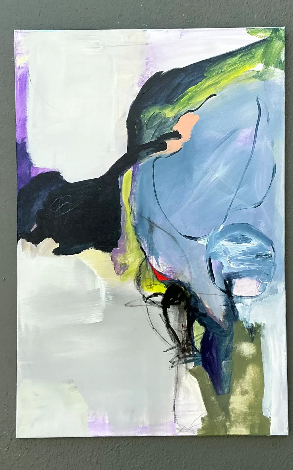Vintage Abstract Expressionist Oil Painting on Canvas — additional photo 3