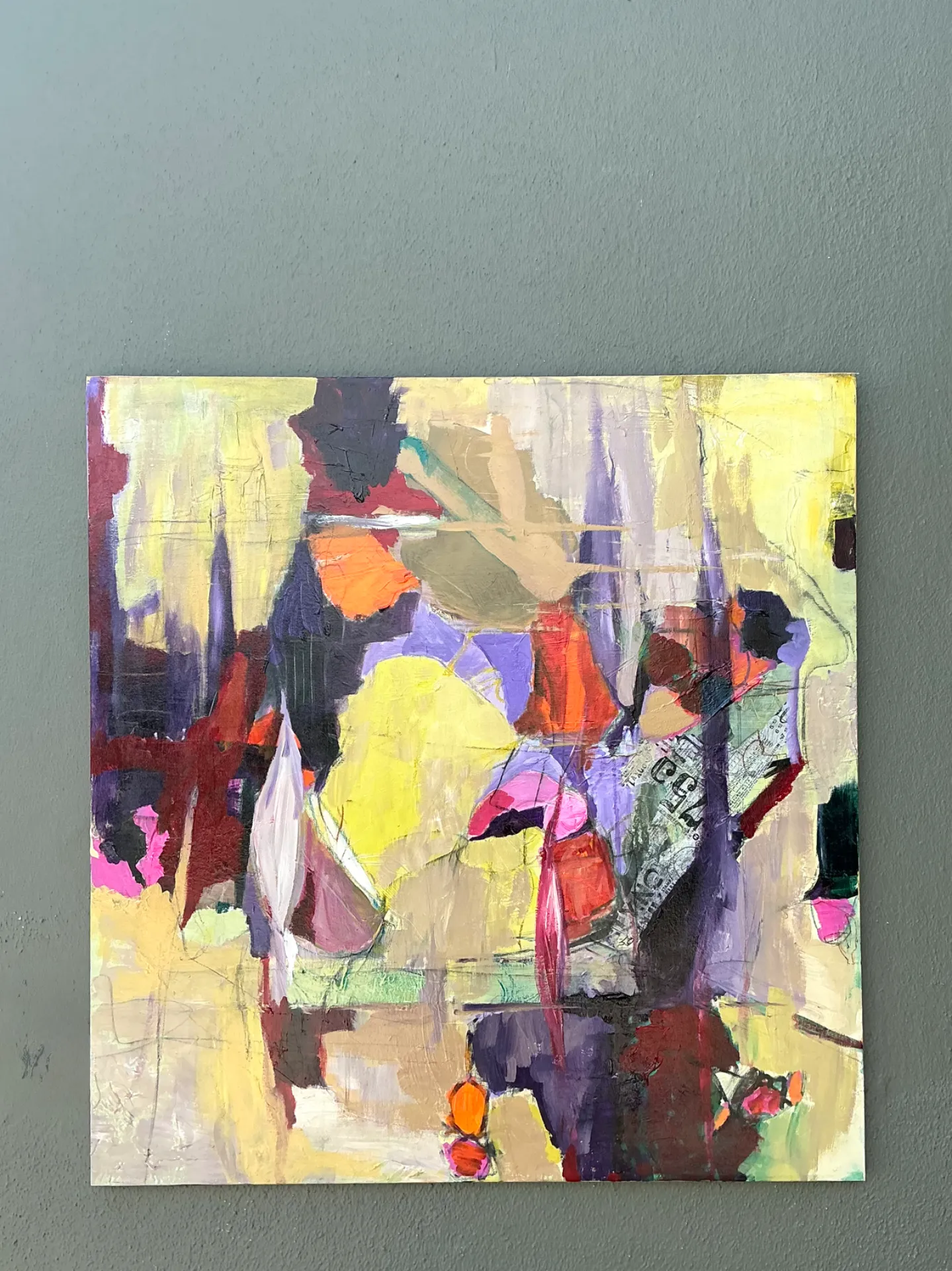 Vintage Abstract Expressionist Oil Painting on Canvas — additional photo 8
