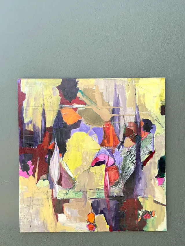Vintage Abstract Expressionist Oil Painting on Canvas — additional photo 5