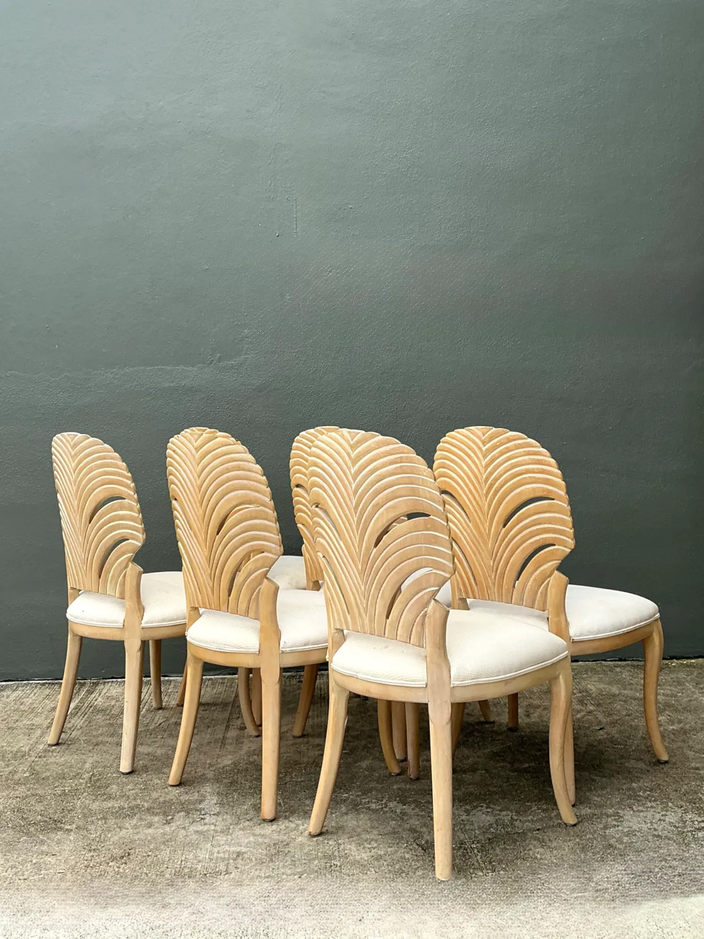 Vintage Sculptural Wood Dining Chairs - Set of Six — additional photo 6