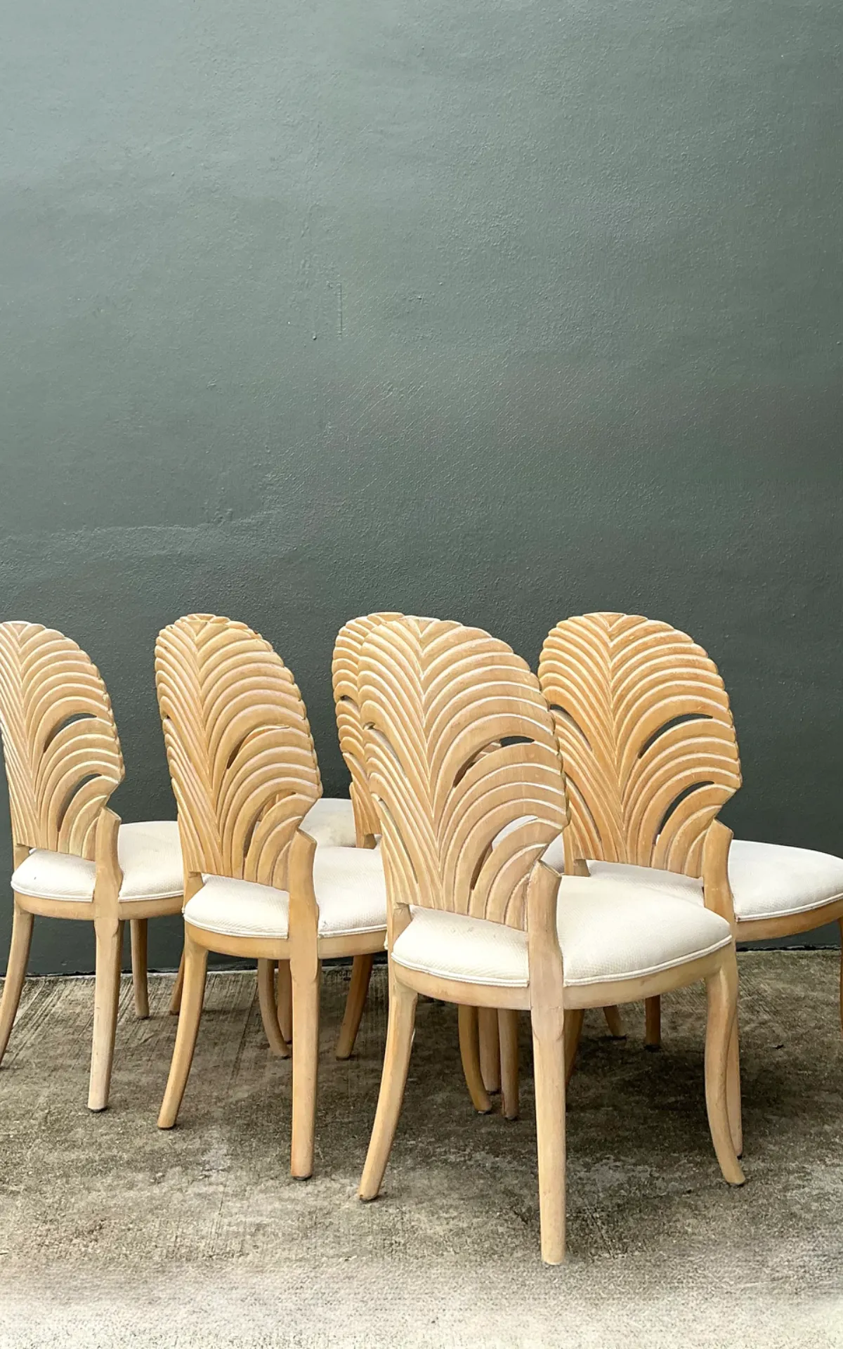 Vintage Sculptural Wood Dining Chairs - Set of Six — additional photo 6