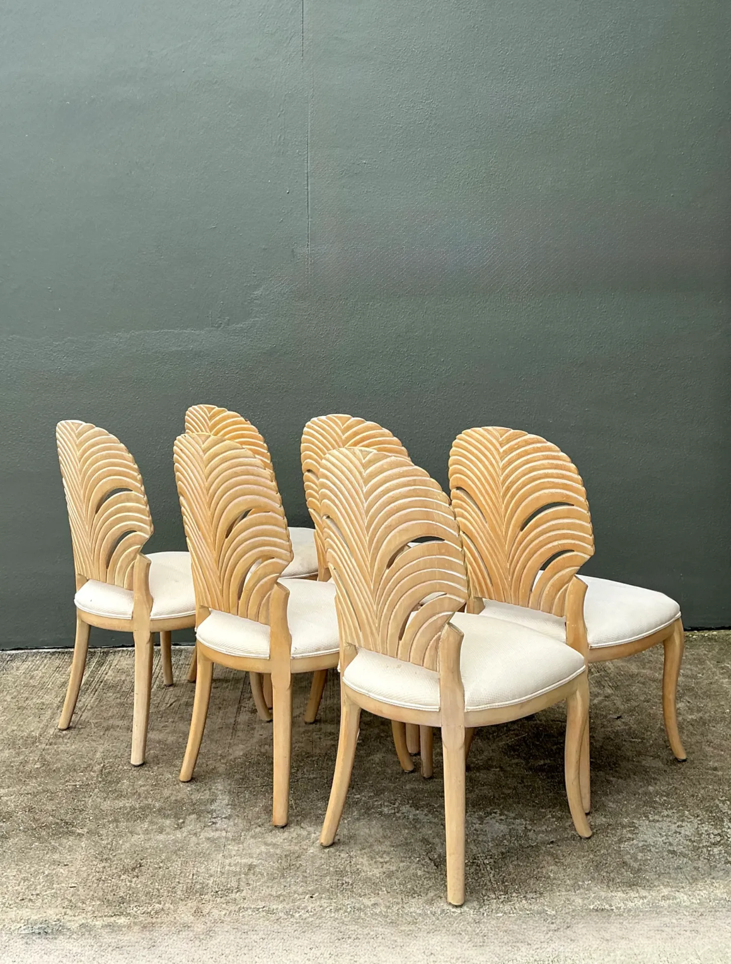 Vintage Sculptural Wood Dining Chairs - Set of Six — additional photo 5