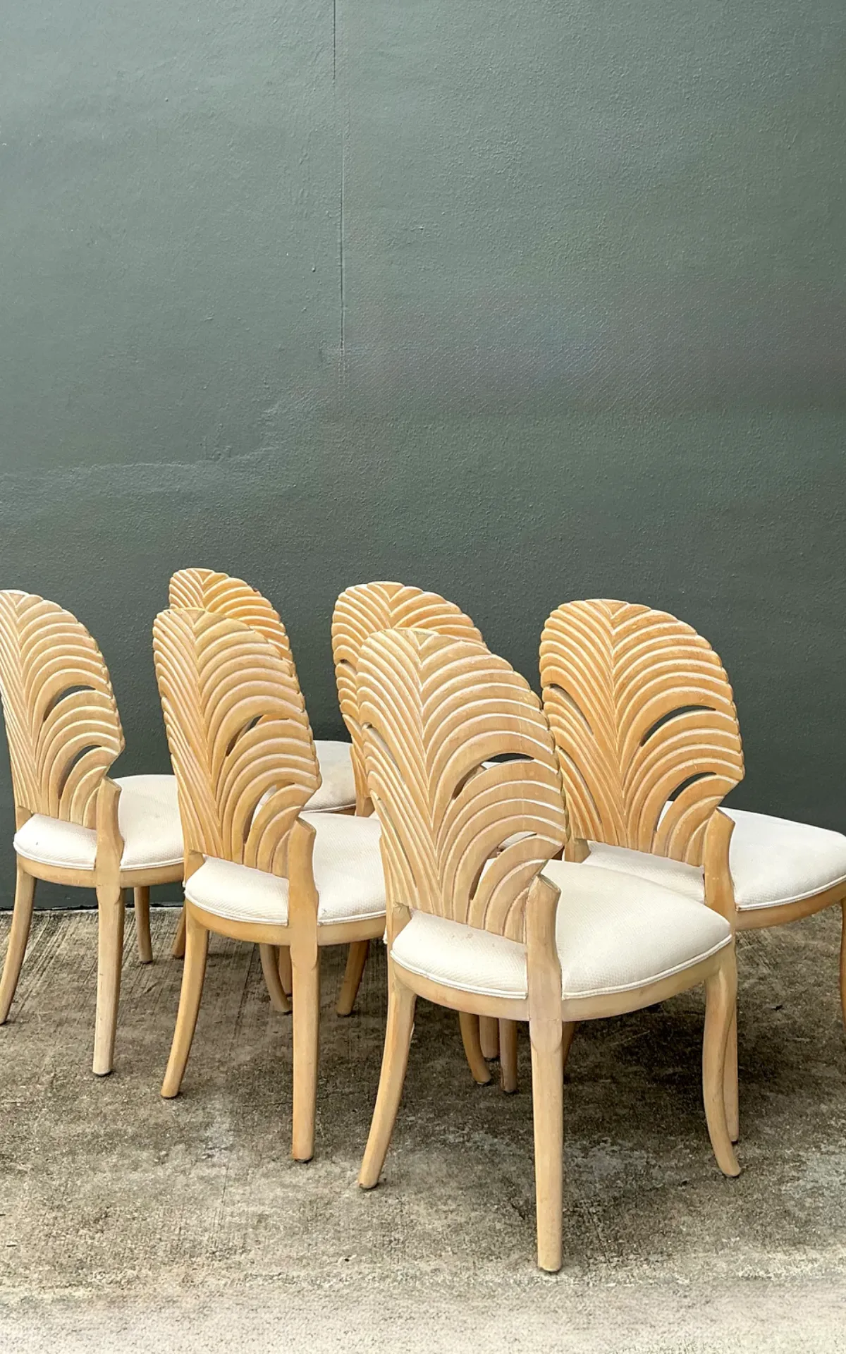 Vintage Sculptural Wood Dining Chairs - Set of Six — additional photo 5
