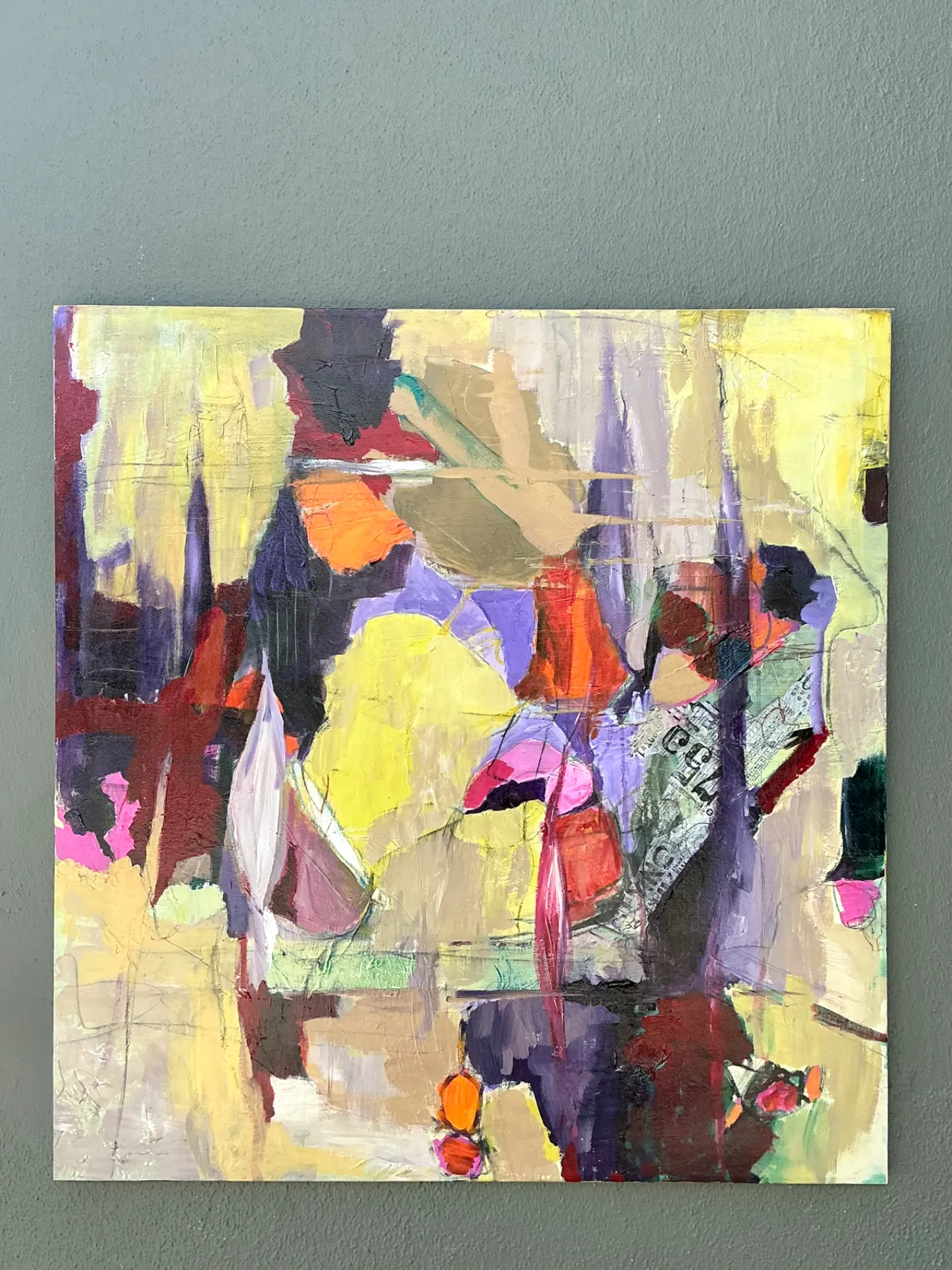 Vintage Abstract Expressionist Oil Painting on Canvas — additional photo 7