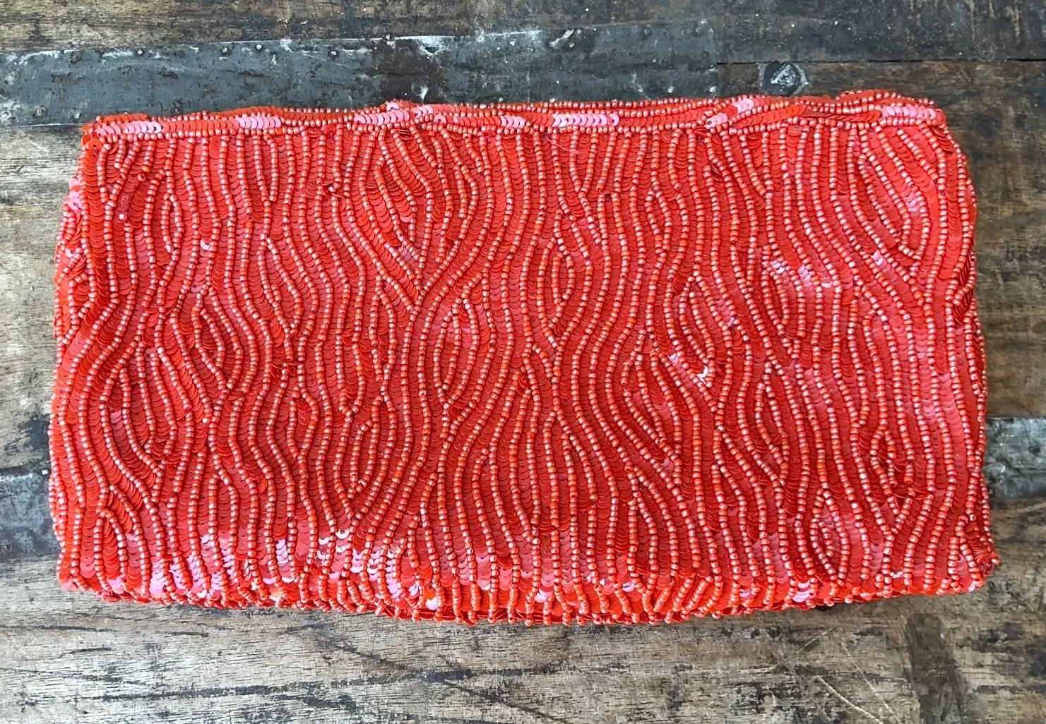 Vintage Carolina Herrera Beaded Evening Clutch — additional photo 5