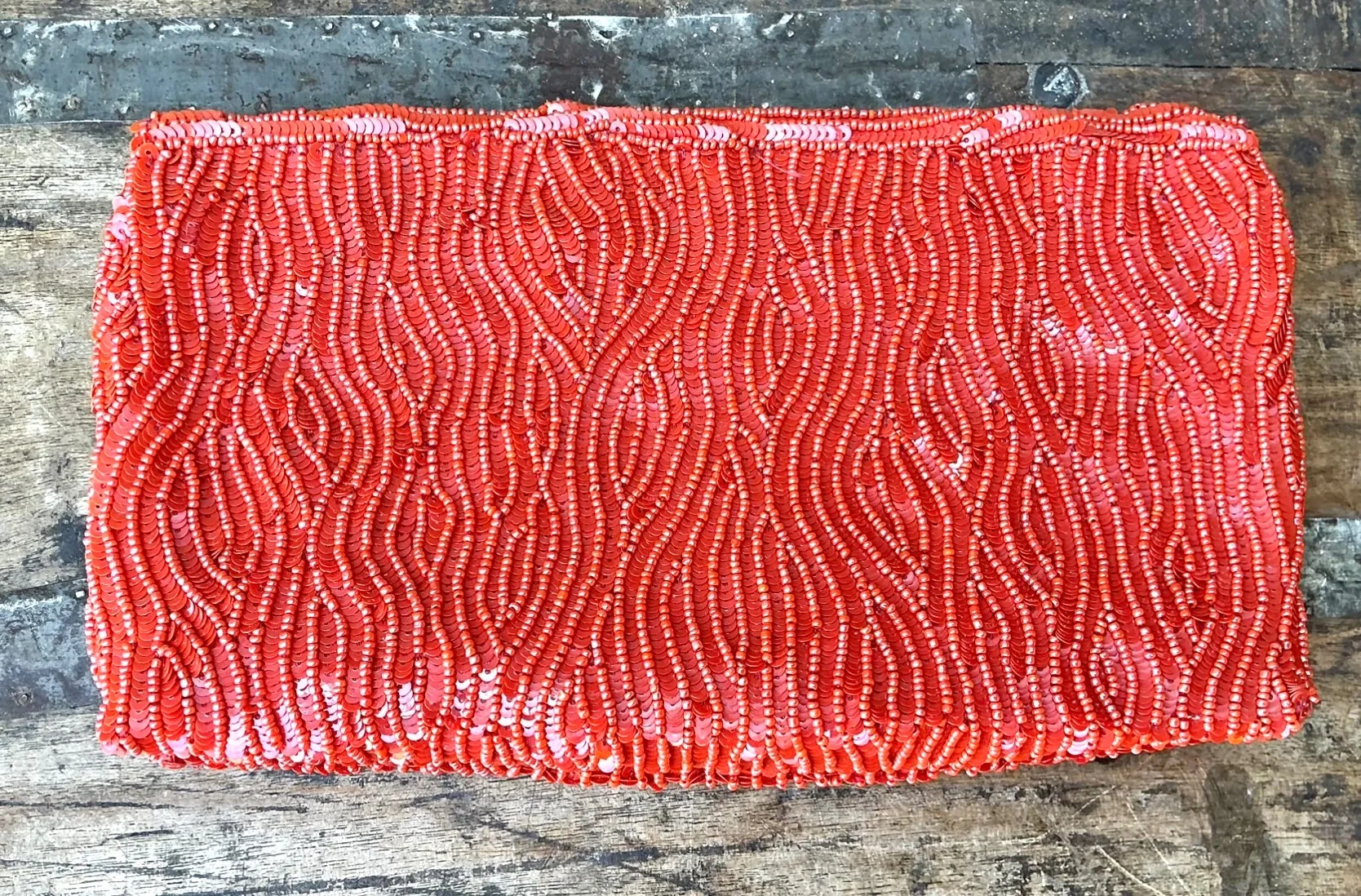 Vintage Carolina Herrera Beaded Evening Clutch — additional photo 7
