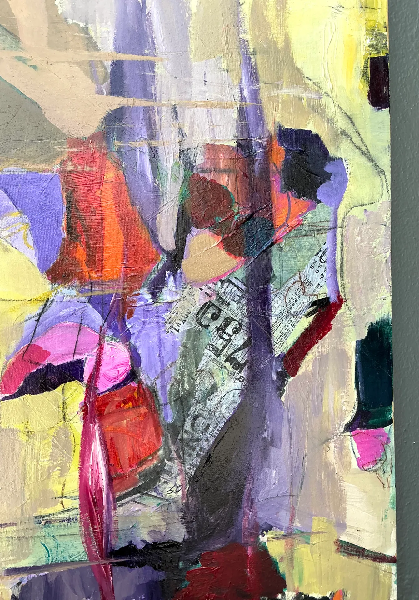 Vintage Abstract Expressionist Oil Painting on Canvas — additional photo 3