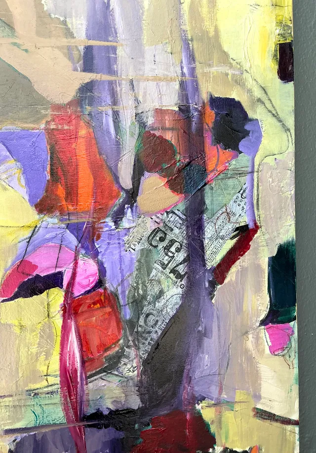 Vintage Abstract Expressionist Oil Painting on Canvas — additional photo 3