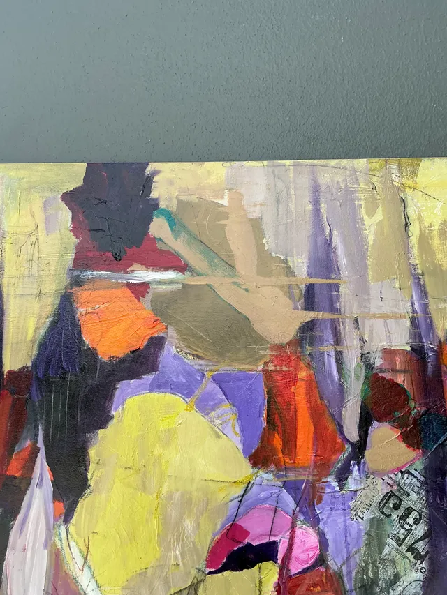Vintage Abstract Expressionist Oil Painting on Canvas — additional photo 4