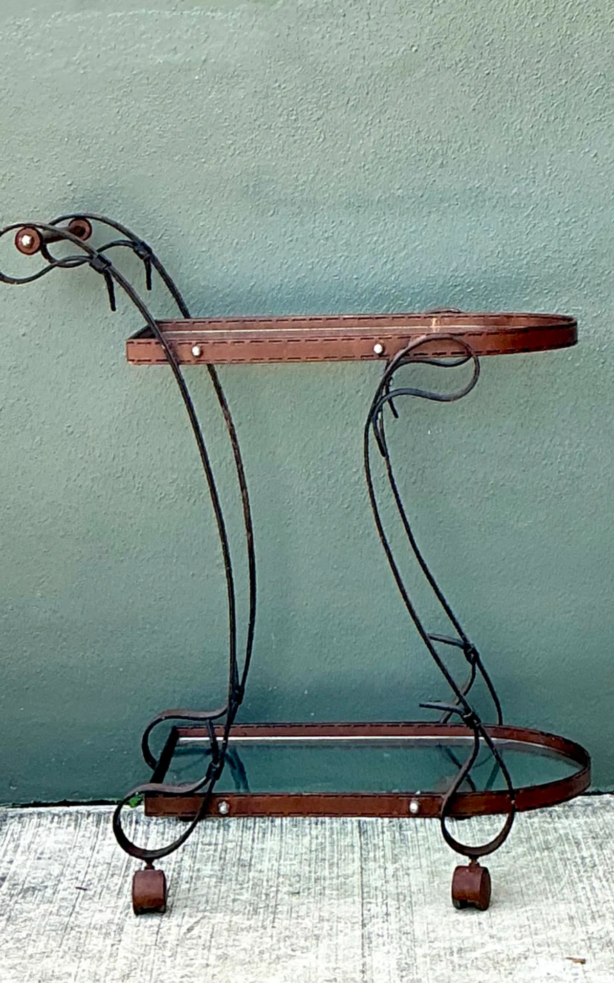 Vintage Glass and Metal Bar Cart — additional photo 7