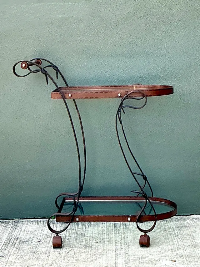Vintage Glass and Metal Bar Cart — additional photo 7