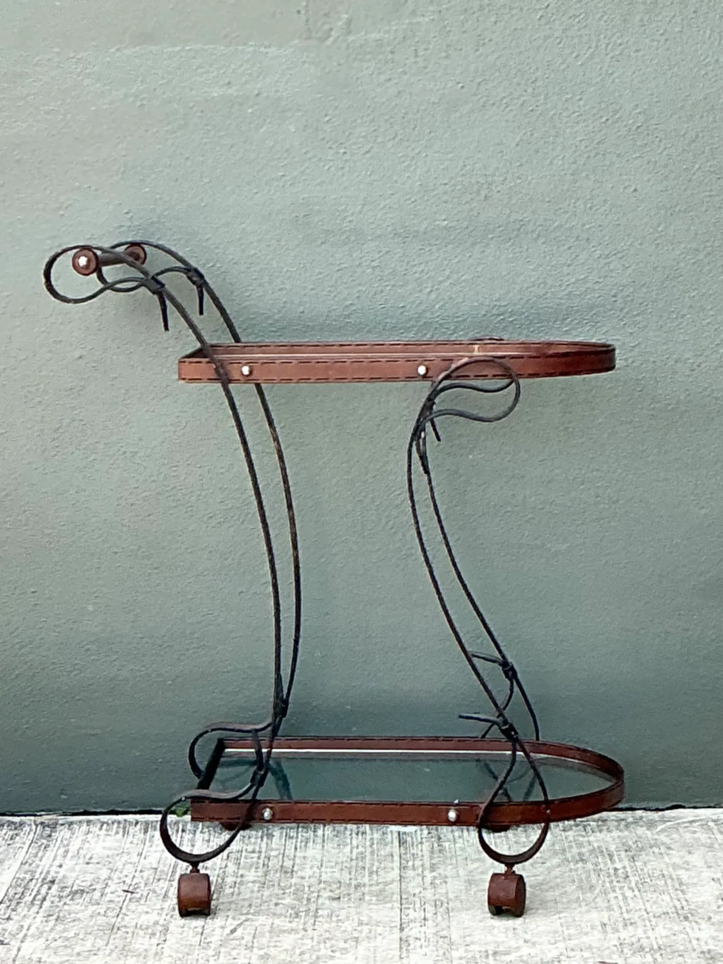 Vintage Glass and Metal Bar Cart — additional photo 8