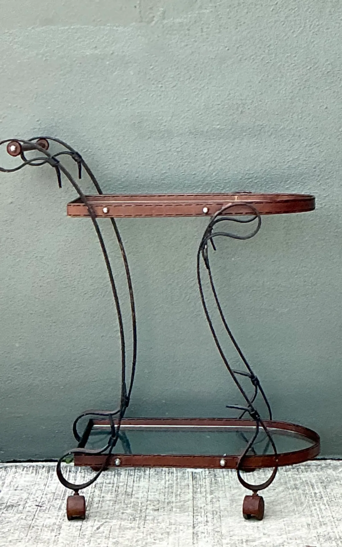 Vintage Glass and Metal Bar Cart — additional photo 8