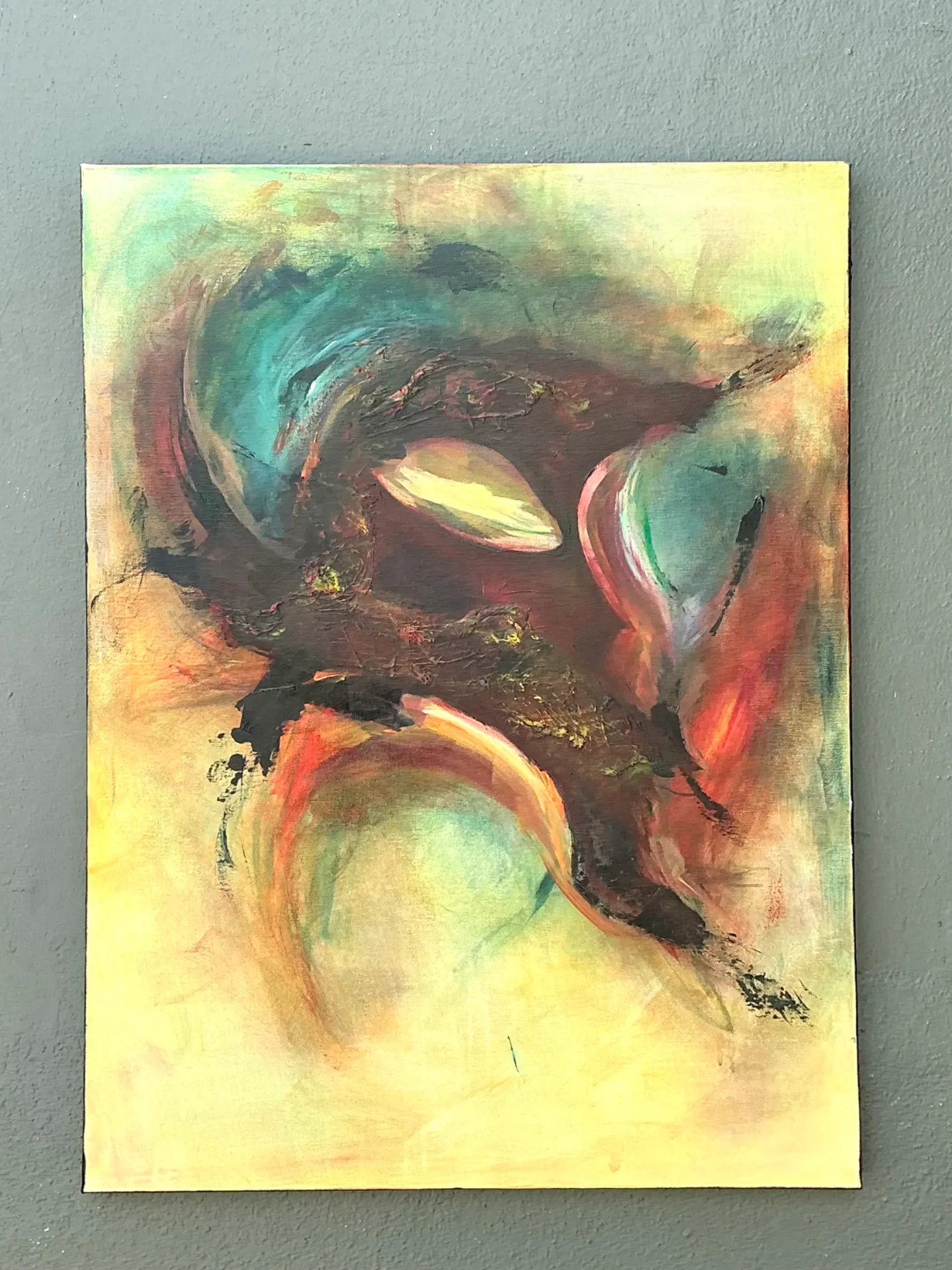 Vintage Abstract Expressionist Oil Painting on Canvas — additional photo 6