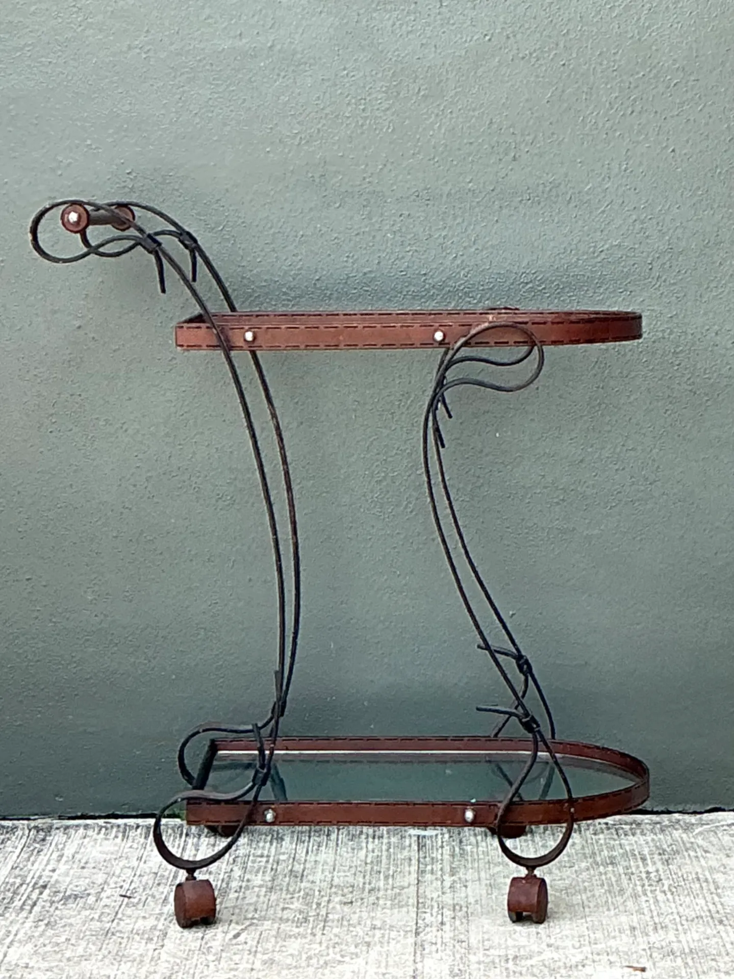 Vintage Glass and Metal Bar Cart — additional photo 5