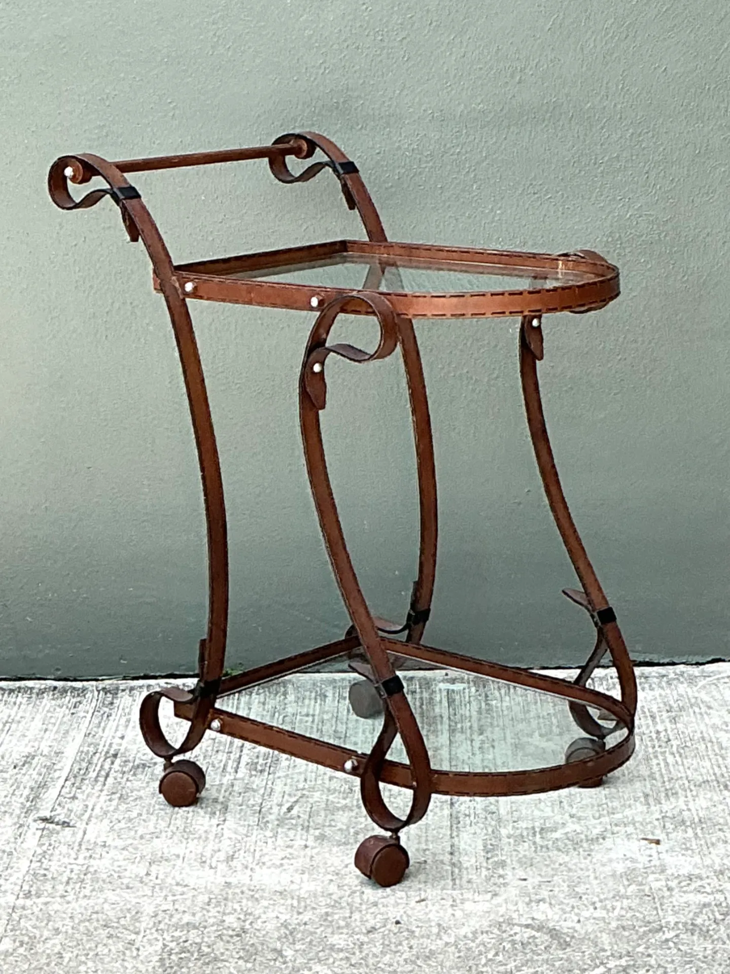 Vintage Glass and Metal Bar Cart — additional photo 6