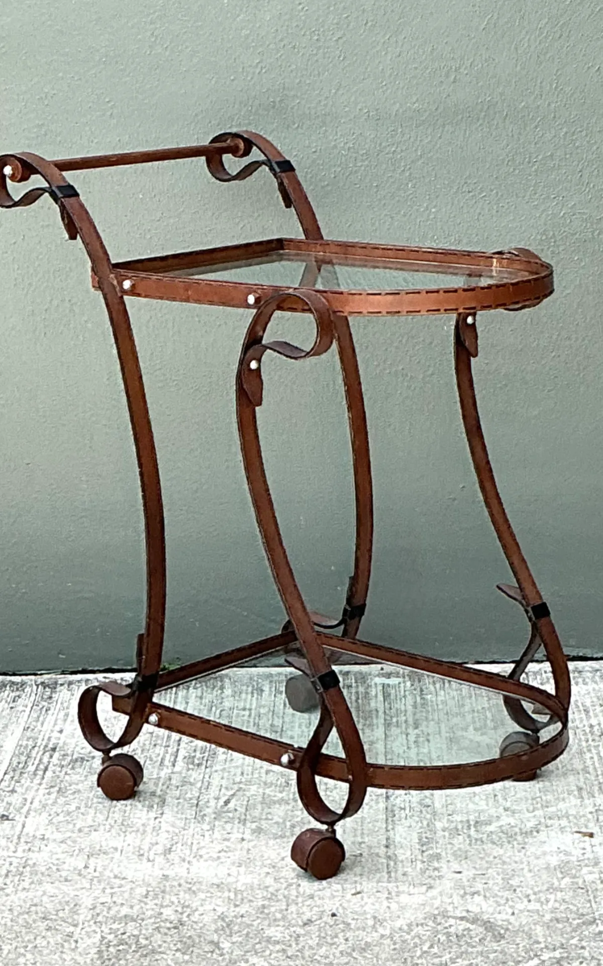 Vintage Glass and Metal Bar Cart — additional photo 6