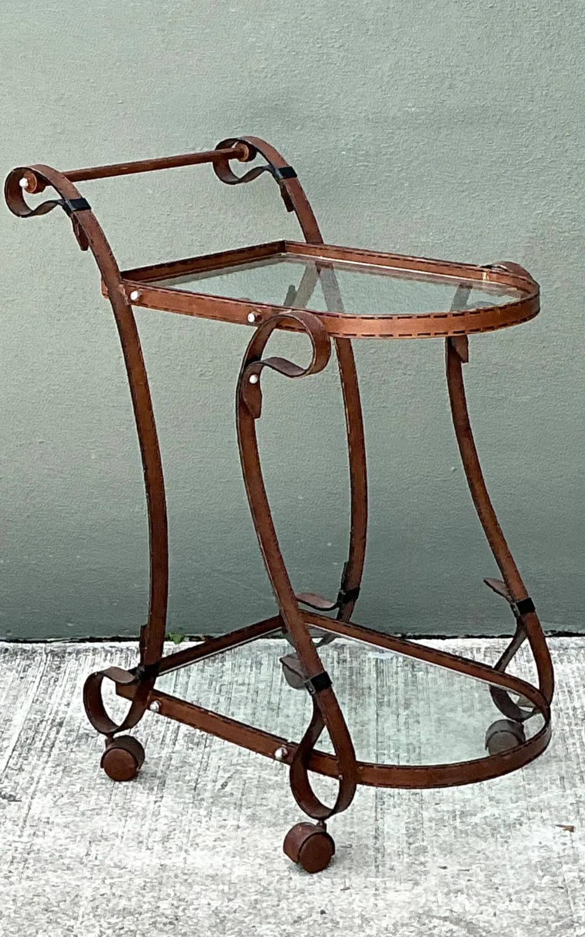 Vintage Glass and Metal Bar Cart — additional photo 4