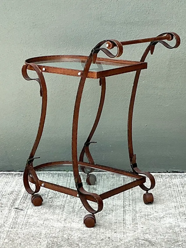 Vintage Glass and Metal Bar Cart — additional photo 3