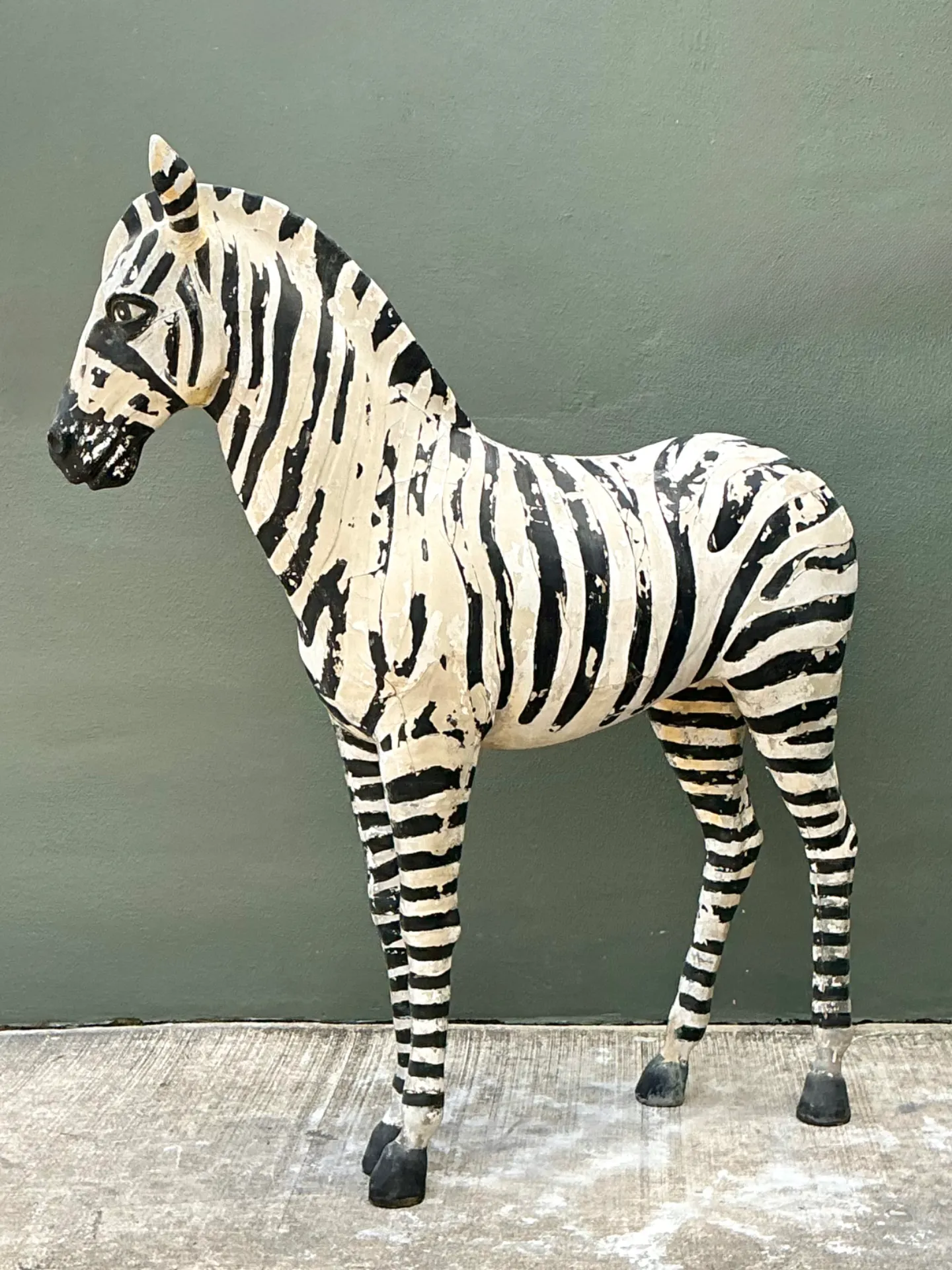 Vintage Life Size Baby Zebra — additional photo 4