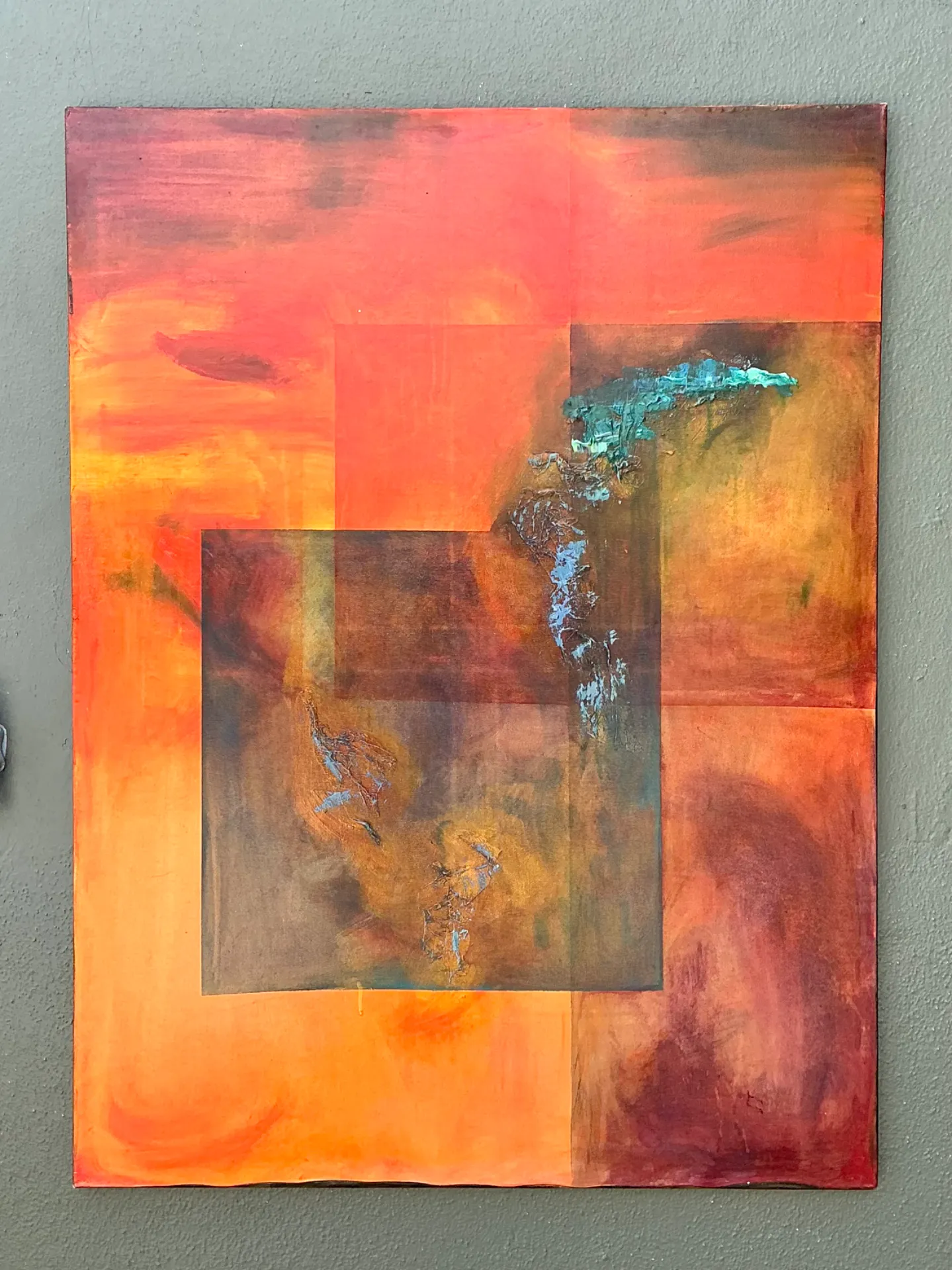 Vintage Abstract Expressionist Oil Painting on Canvas — additional photo 5
