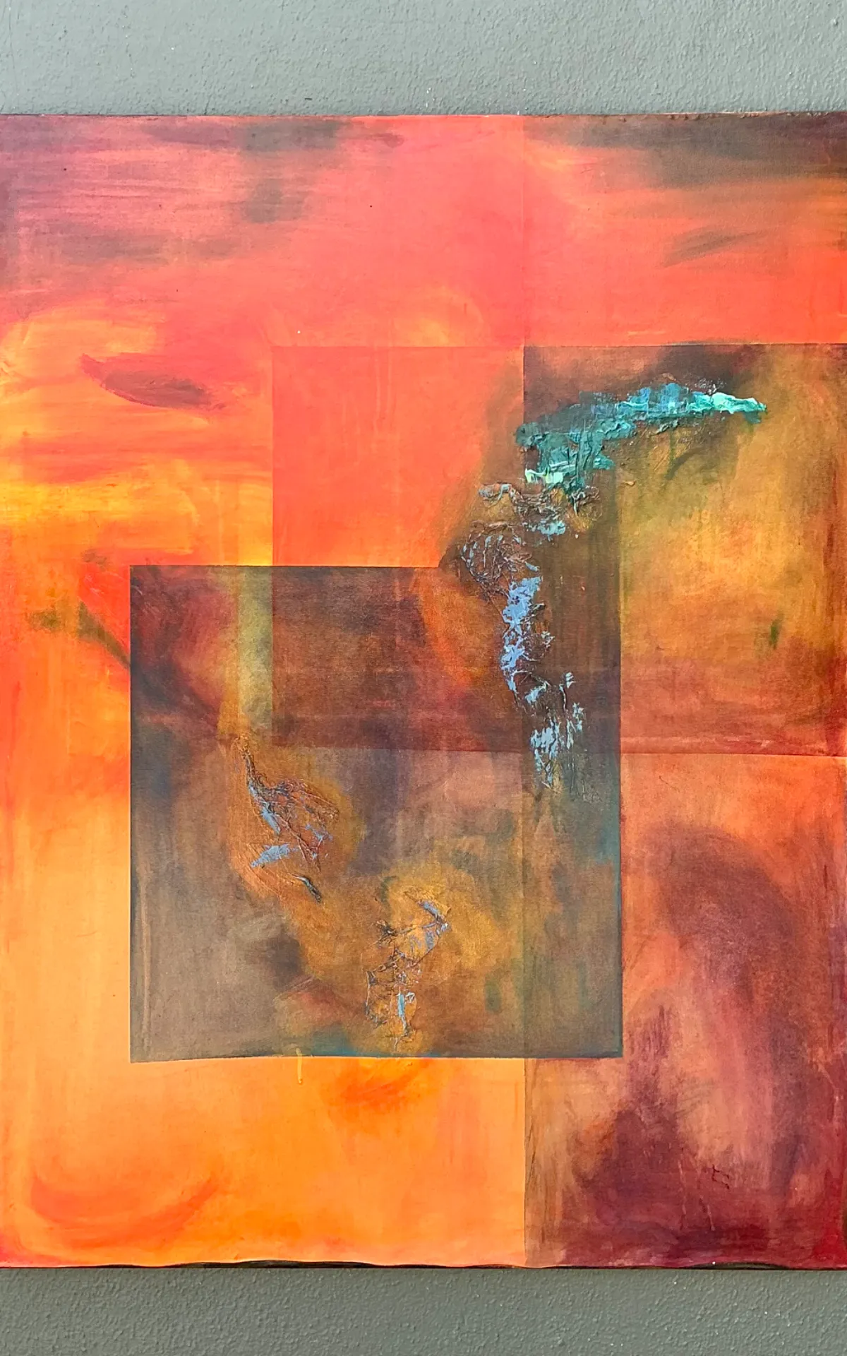 Vintage Abstract Expressionist Oil Painting on Canvas — additional photo 5