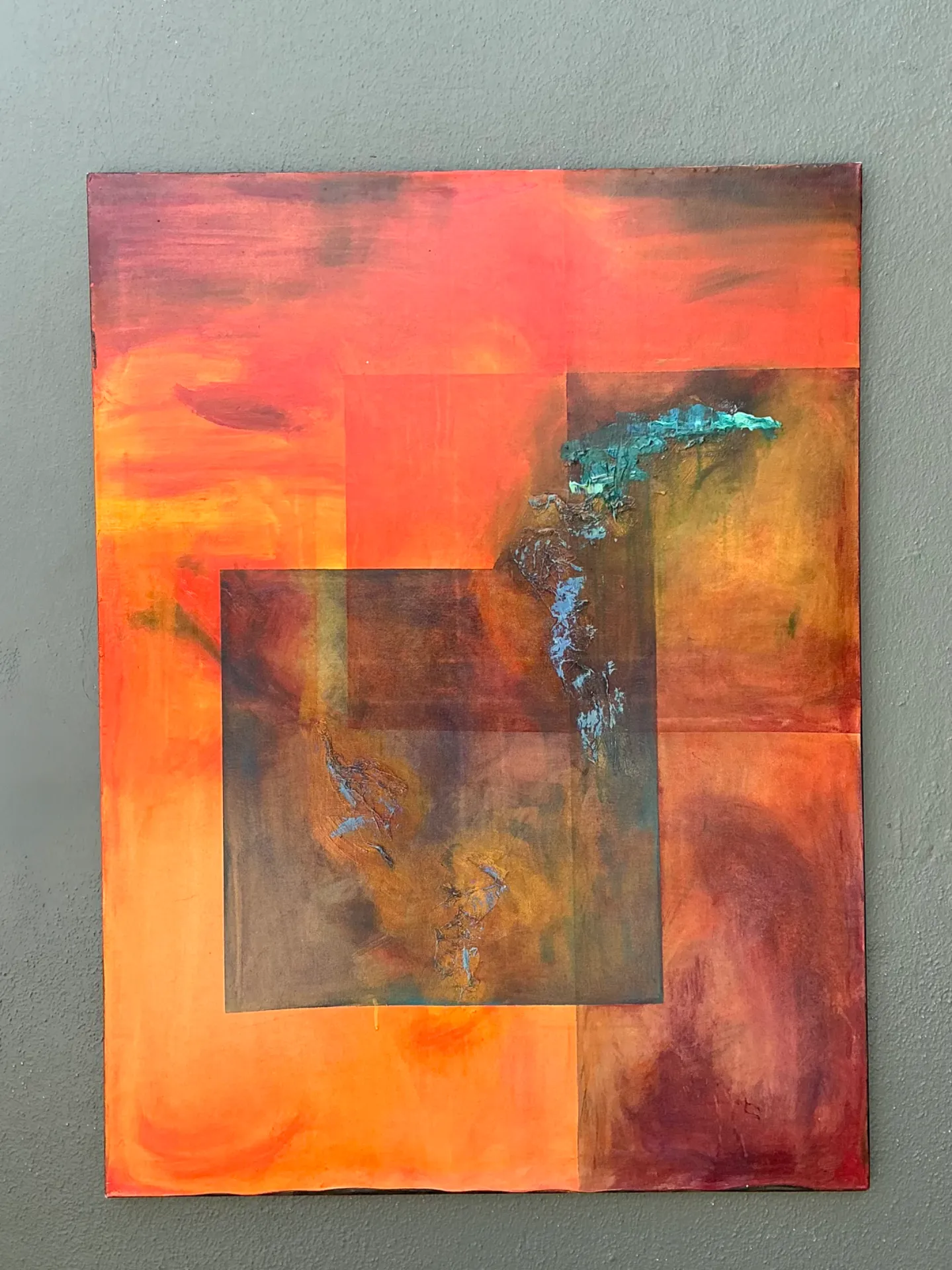 Vintage Abstract Expressionist Oil Painting on Canvas — additional photo 7