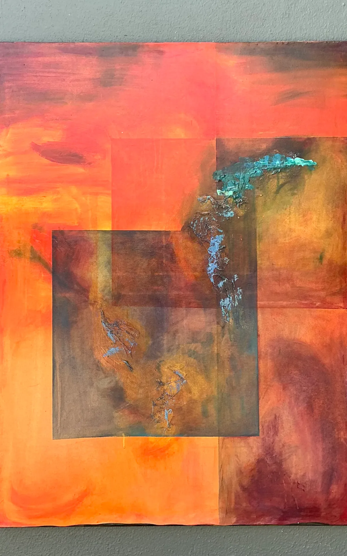 Vintage Abstract Expressionist Oil Painting on Canvas — additional photo 3