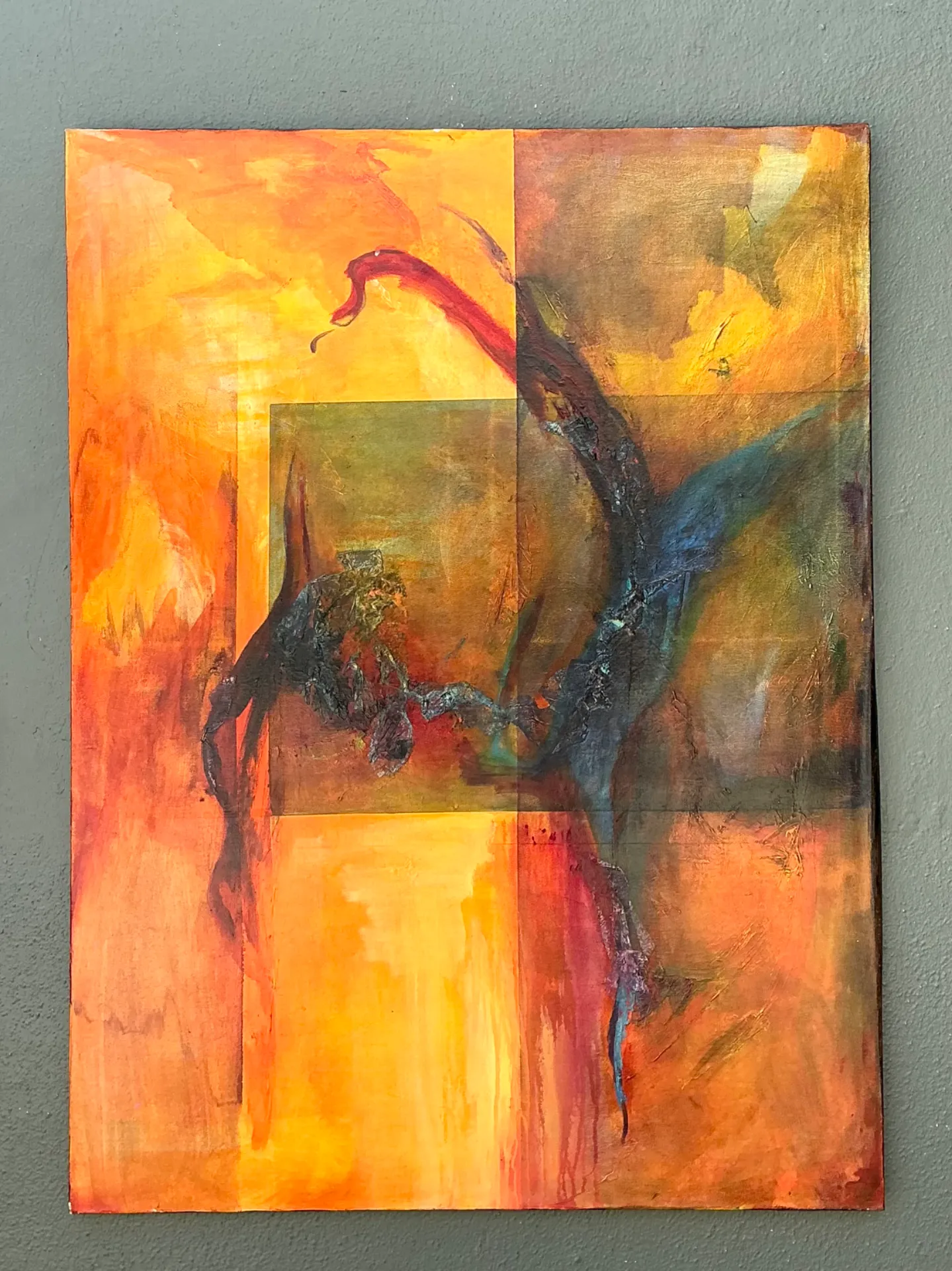 Vintage Abstract Expressionist Oil Painting on Canvas — additional photo 6