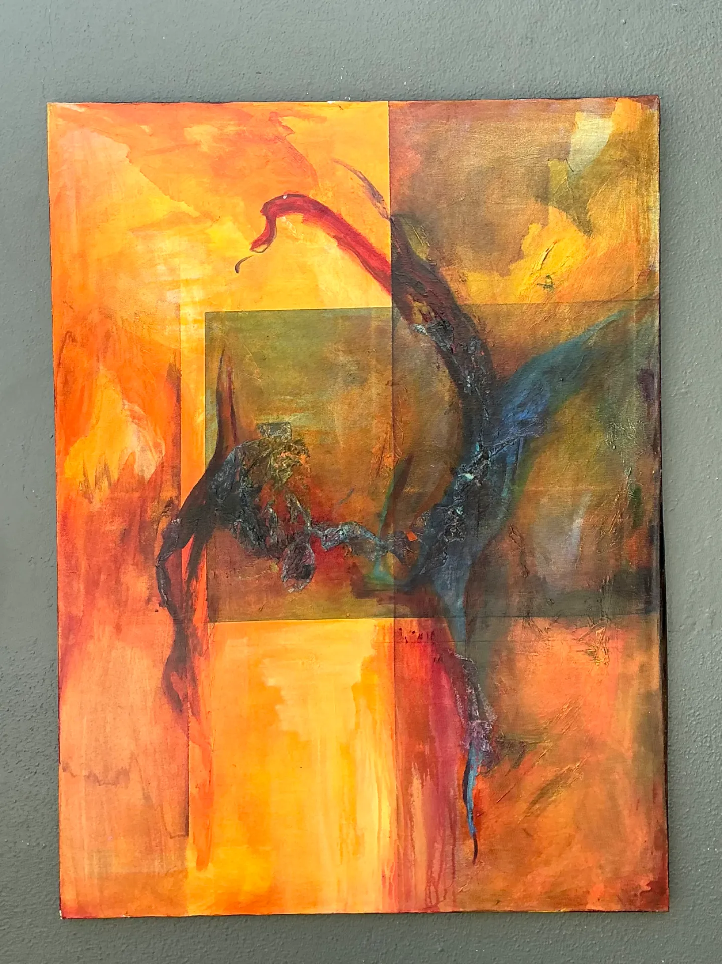 Vintage Abstract Expressionist Oil Painting on Canvas — additional photo 8