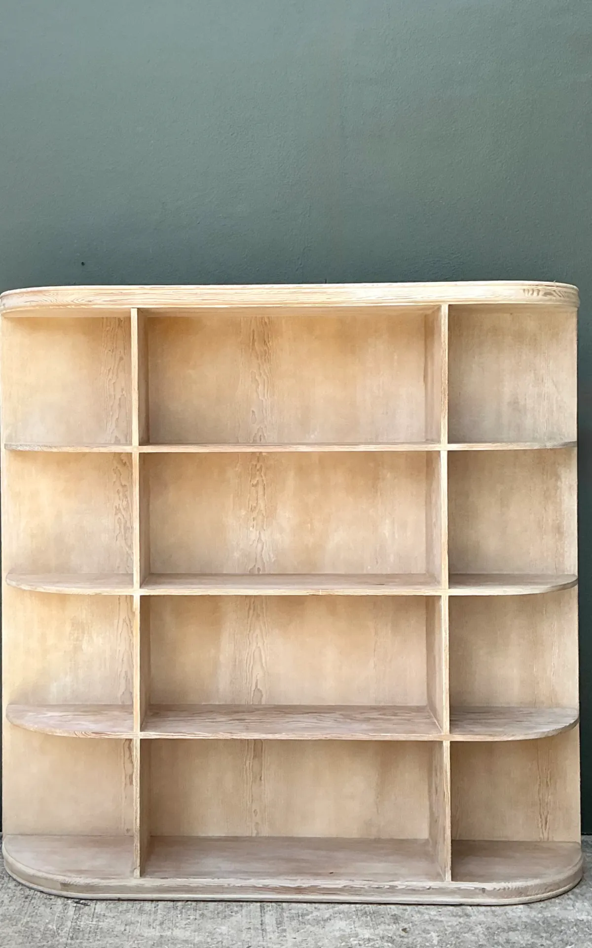 Vintage Washed Wood Wide Etagere — additional photo 1
