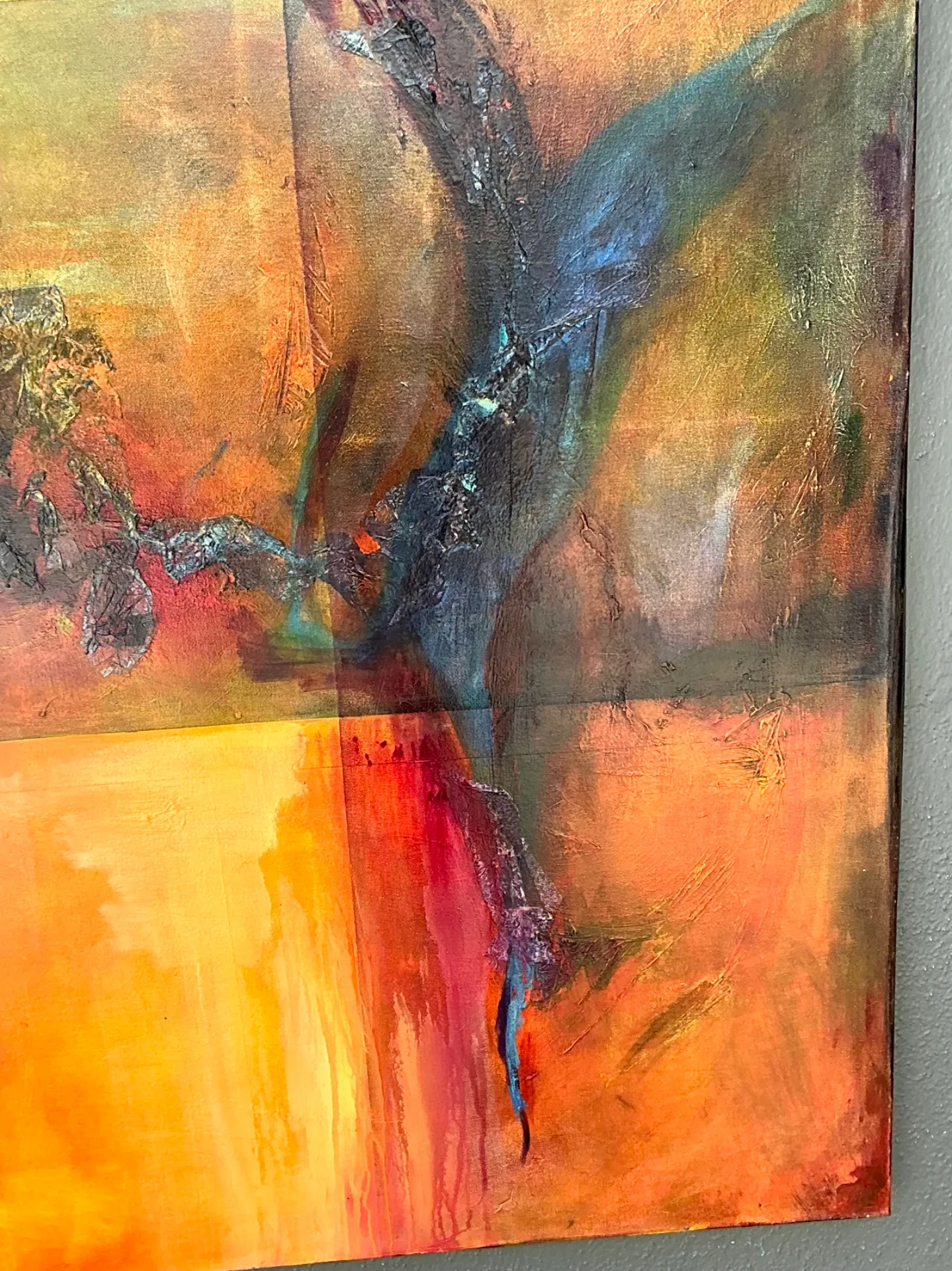 Vintage Abstract Expressionist Oil Painting on Canvas — additional photo 5